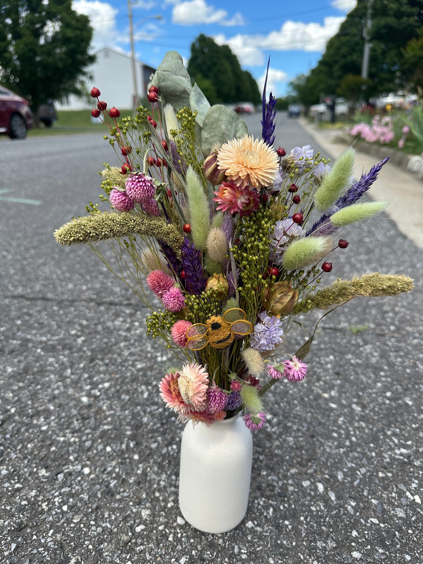 Dried Pink\Purple\Green Bouquet