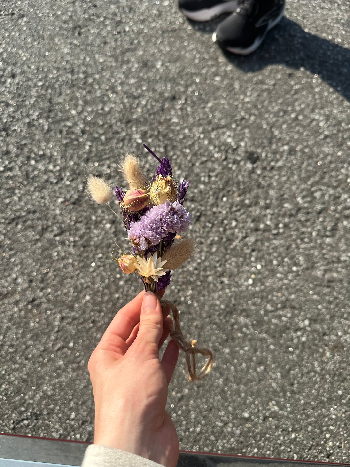 Purple Rain dried car bouquet