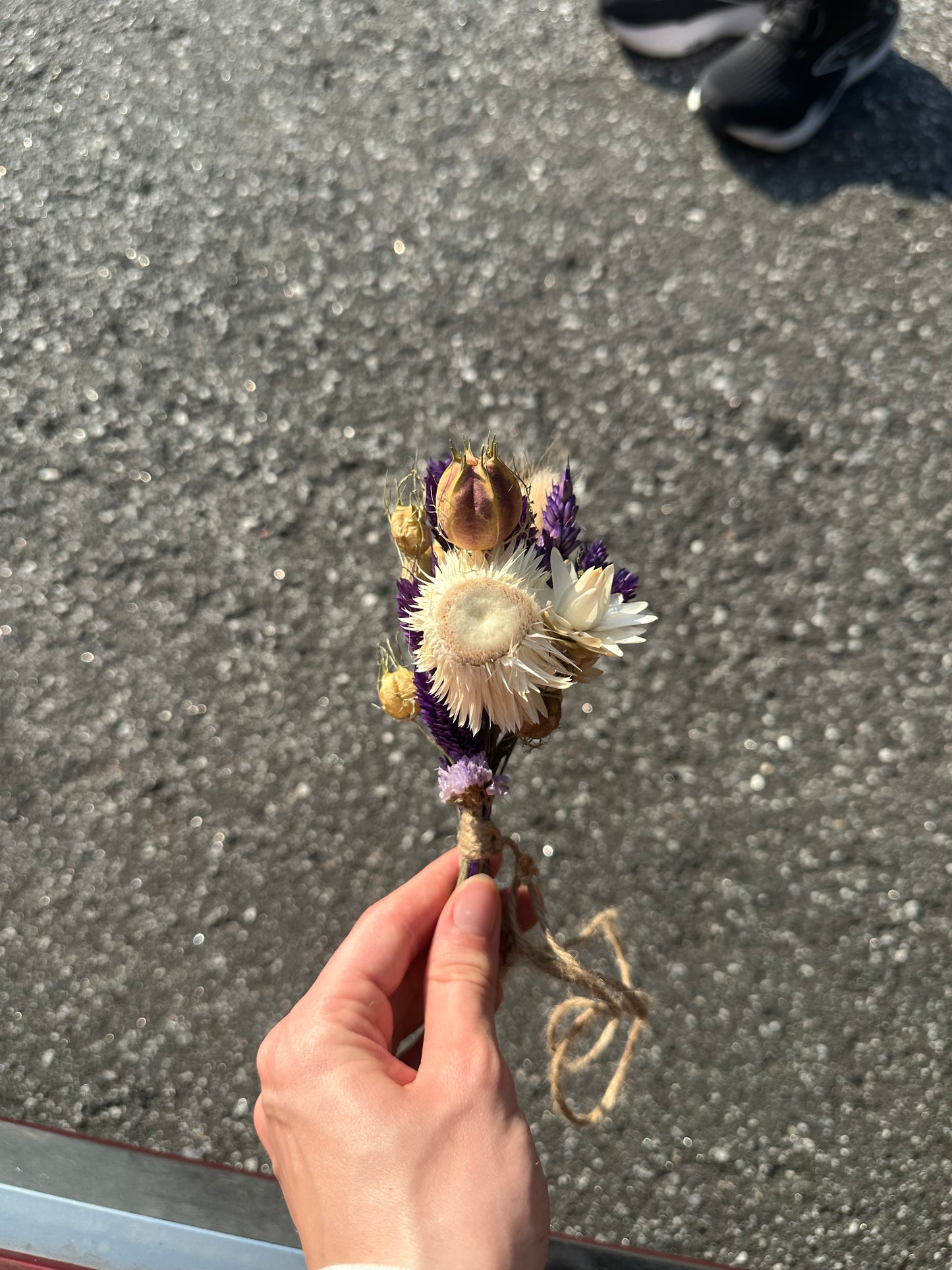 Purple Rain dried car bouquet