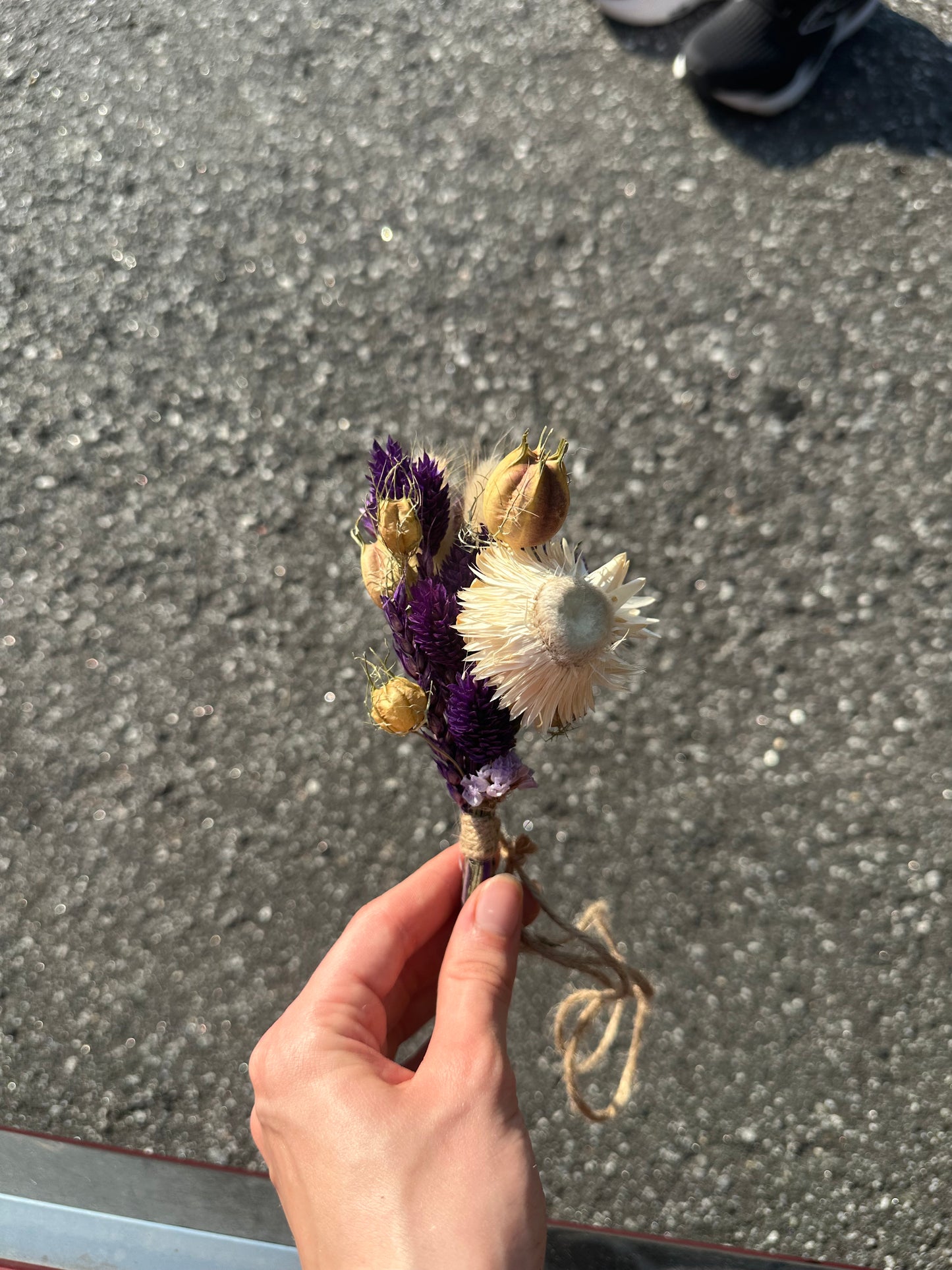Purple Rain dried car bouquet