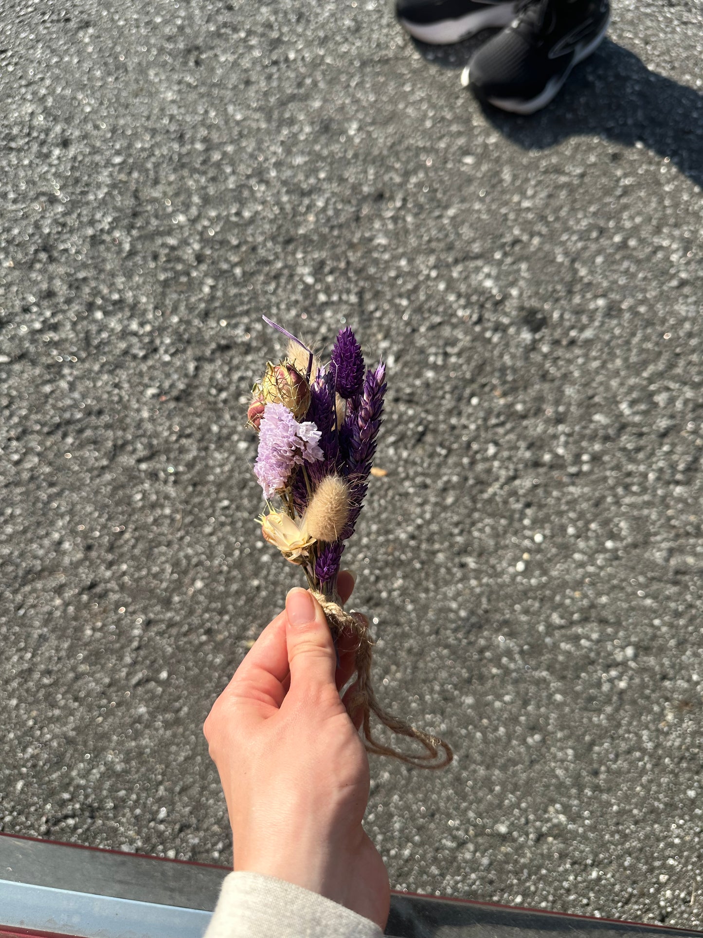 Purple Rain dried car bouquet