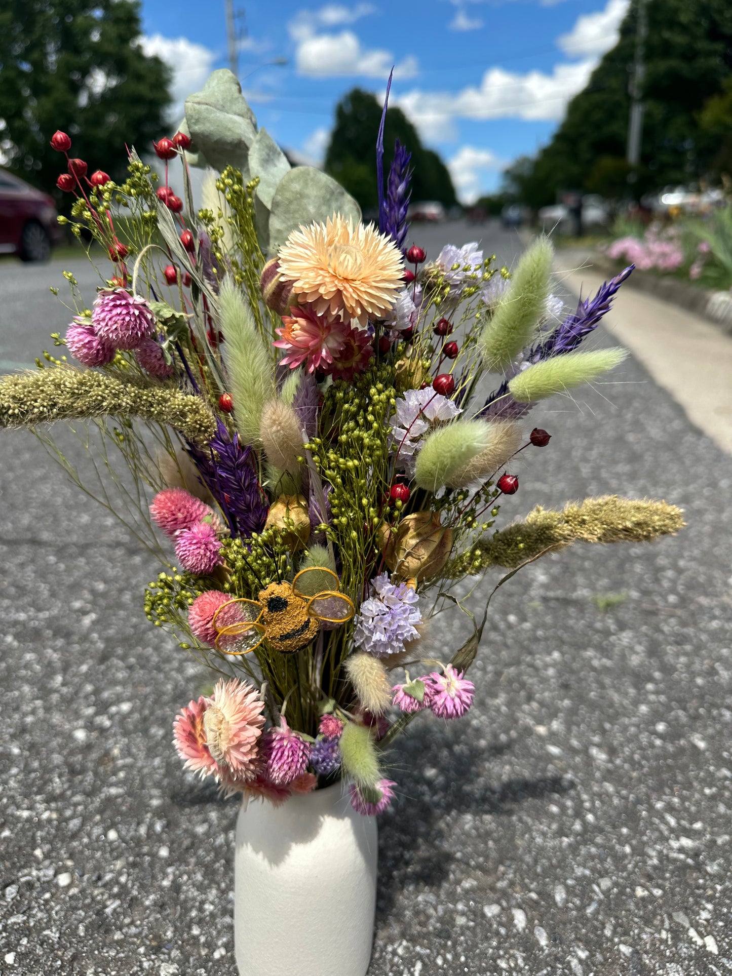 Dried Pink\Purple\Green Bouquet