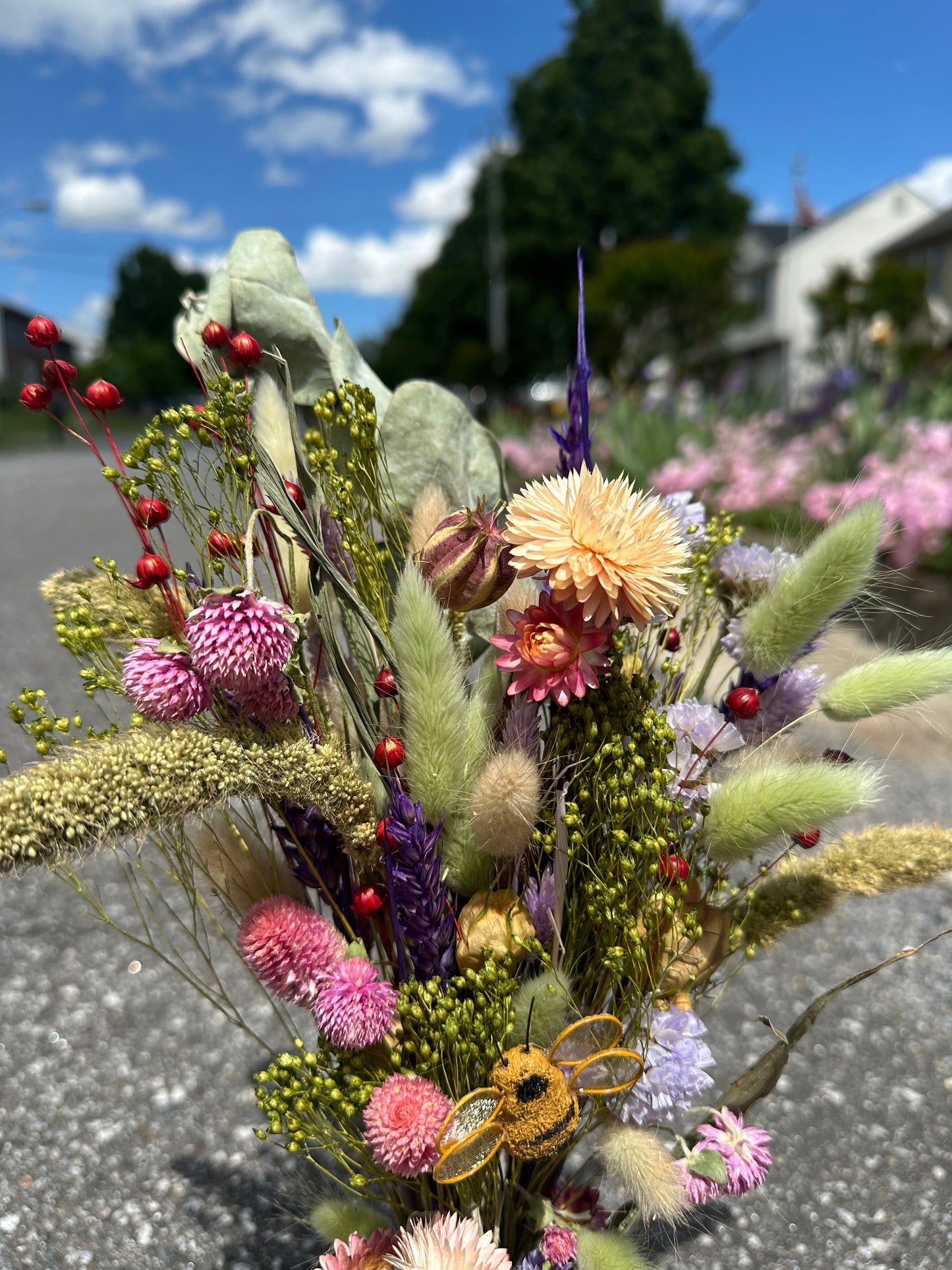 Dried Pink\Purple\Green Bouquet