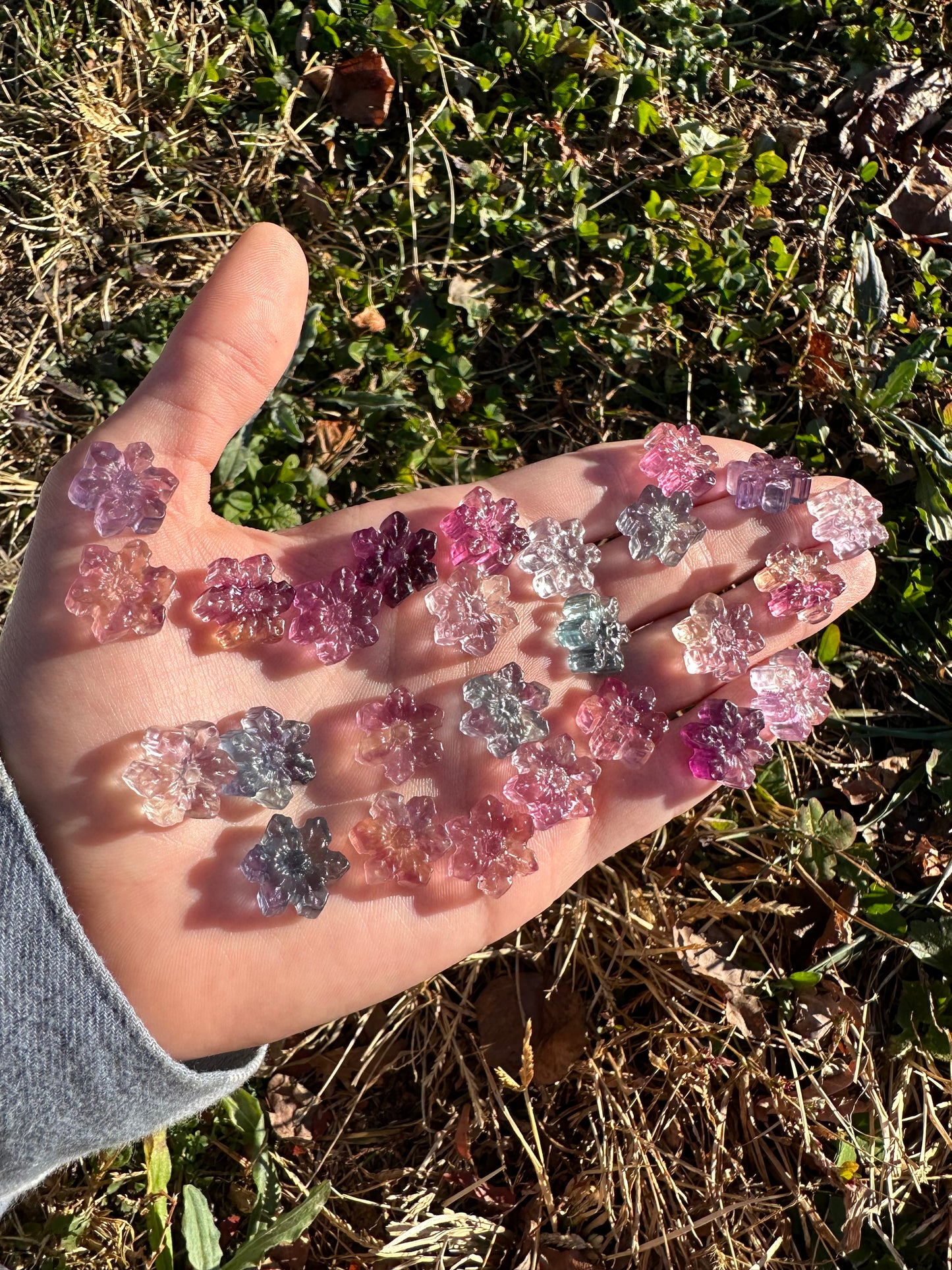 Fluorite snowflake