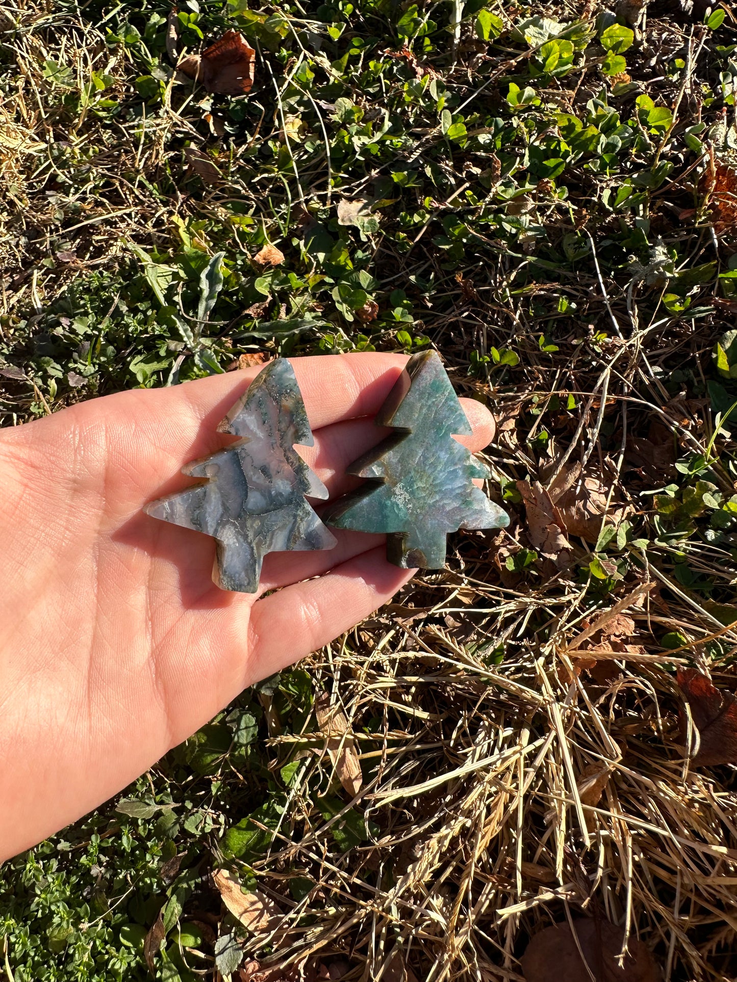 Moss Agate Christmas tree