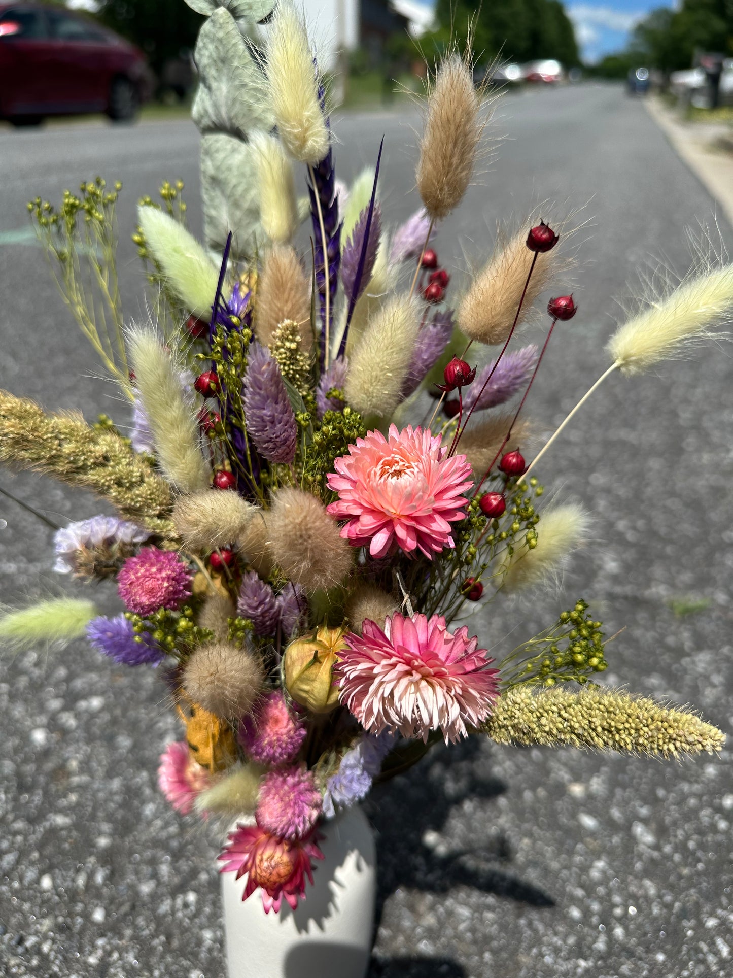 Dried Pink\Purple\Green Bouquet