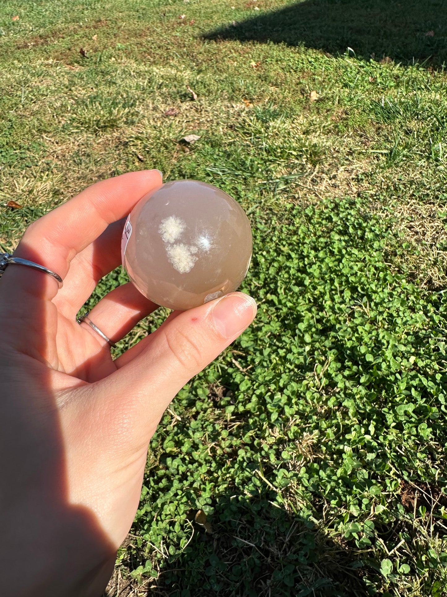 Flower Agate sphere #3