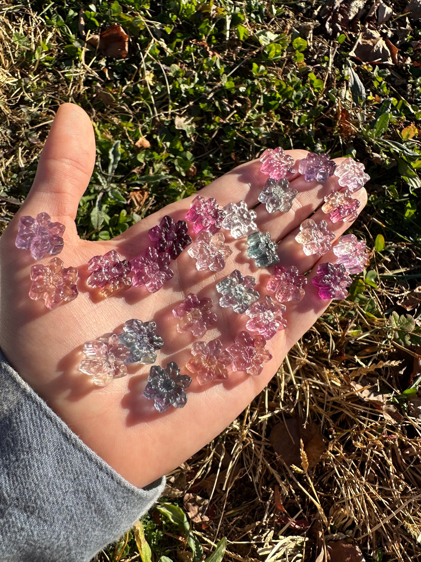 Fluorite snowflake