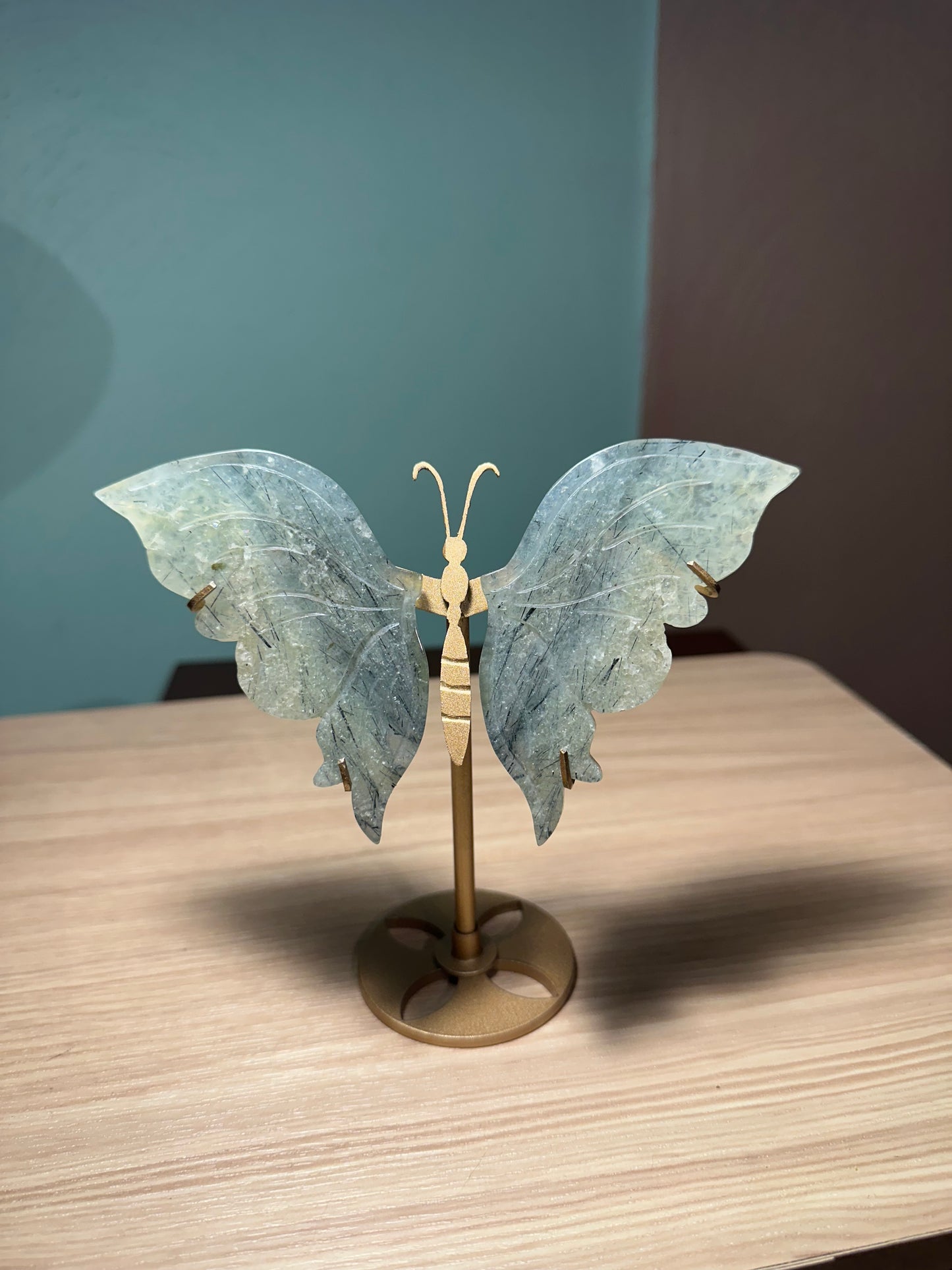 Prehnite Butterfly with stand