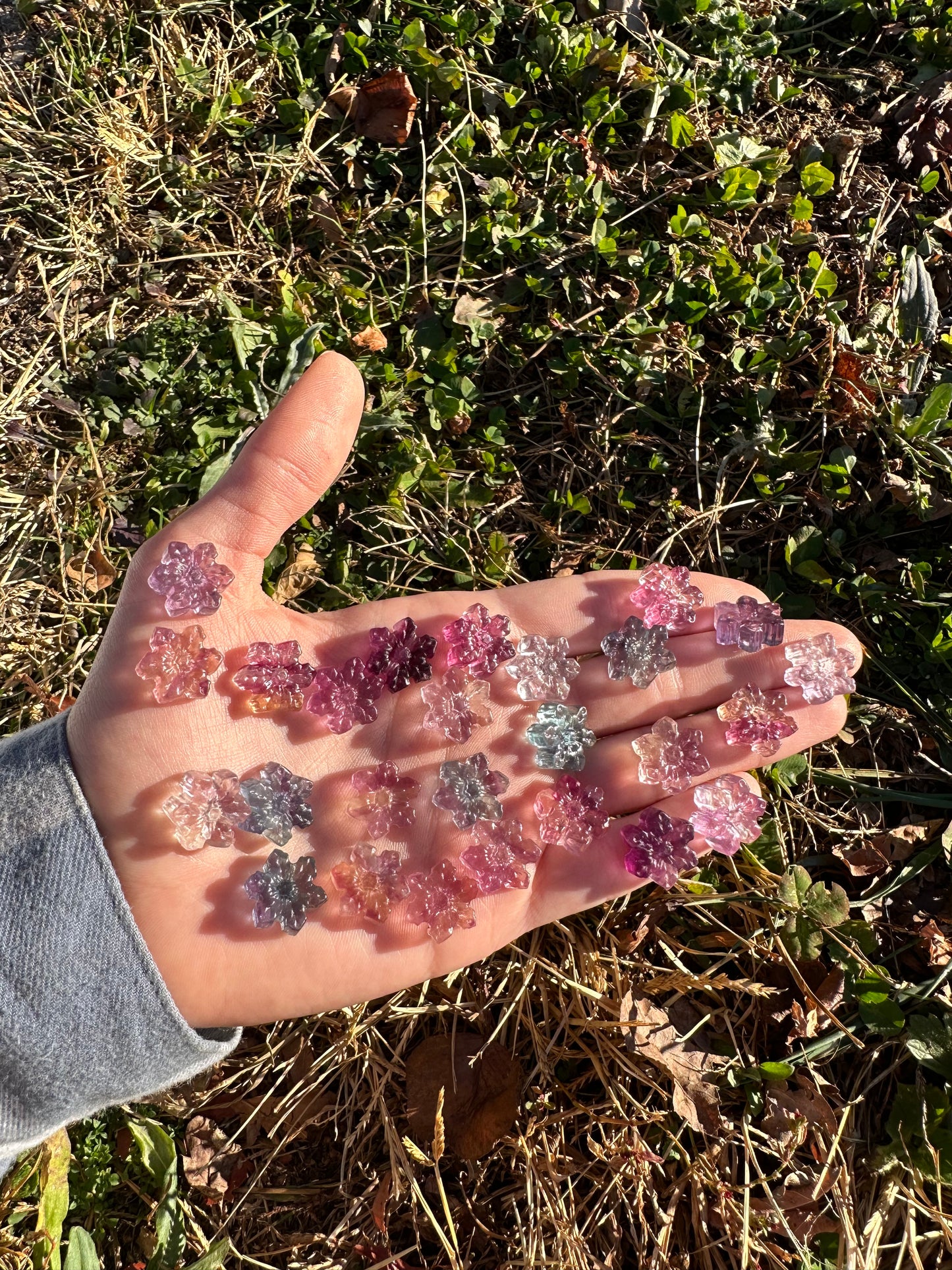 Fluorite snowflake