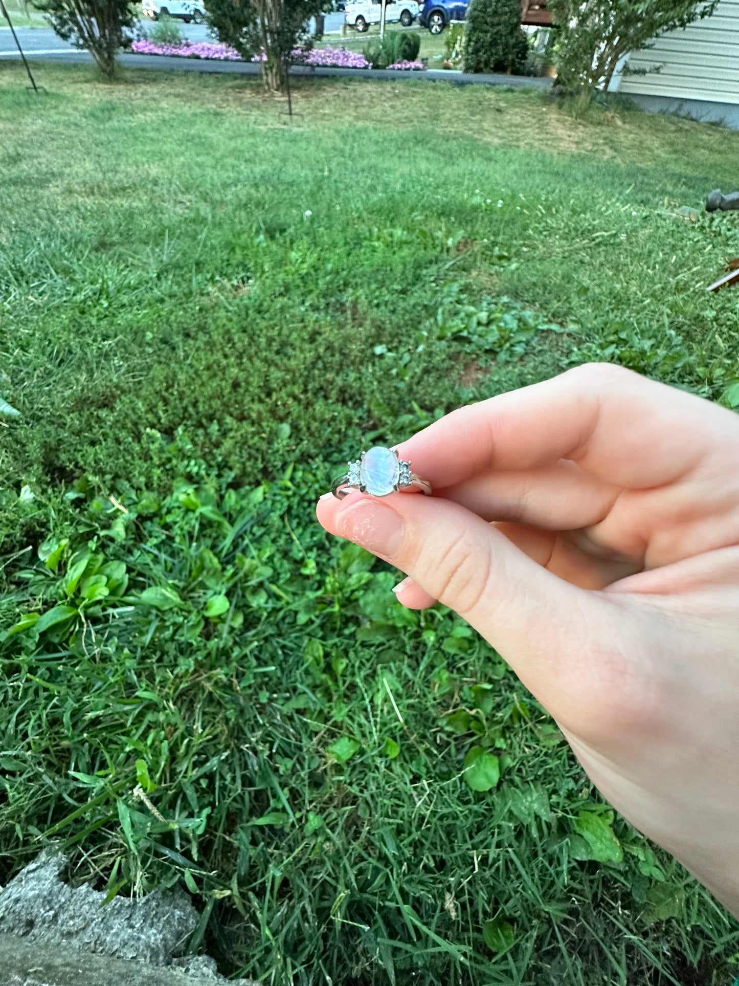 Sri Lanka Rainbow Moonstone ring