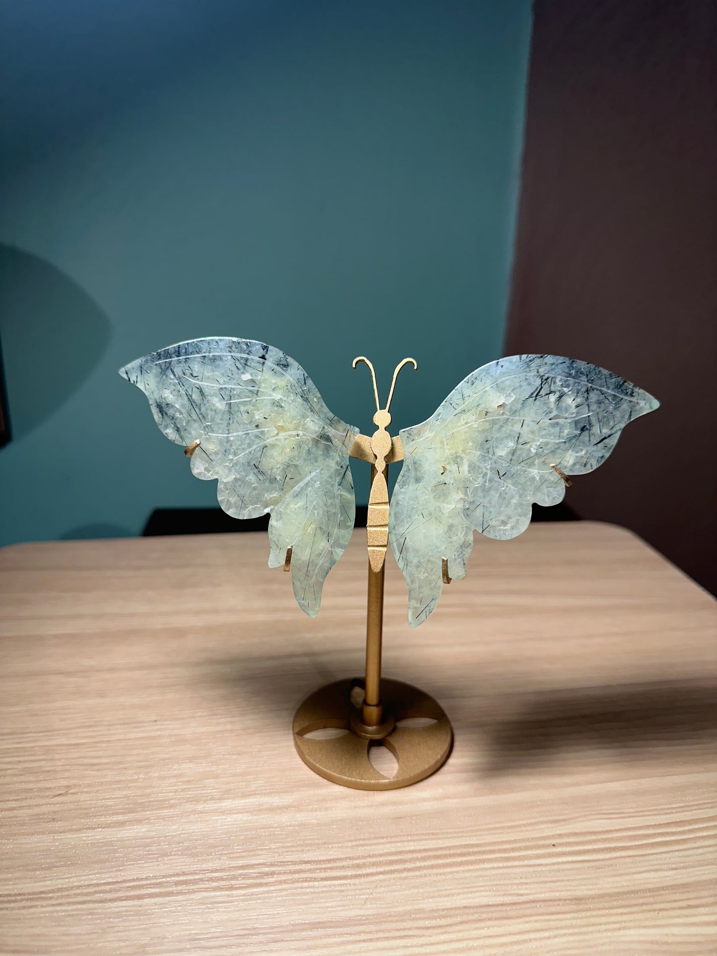 Prehnite Butterfly with stand