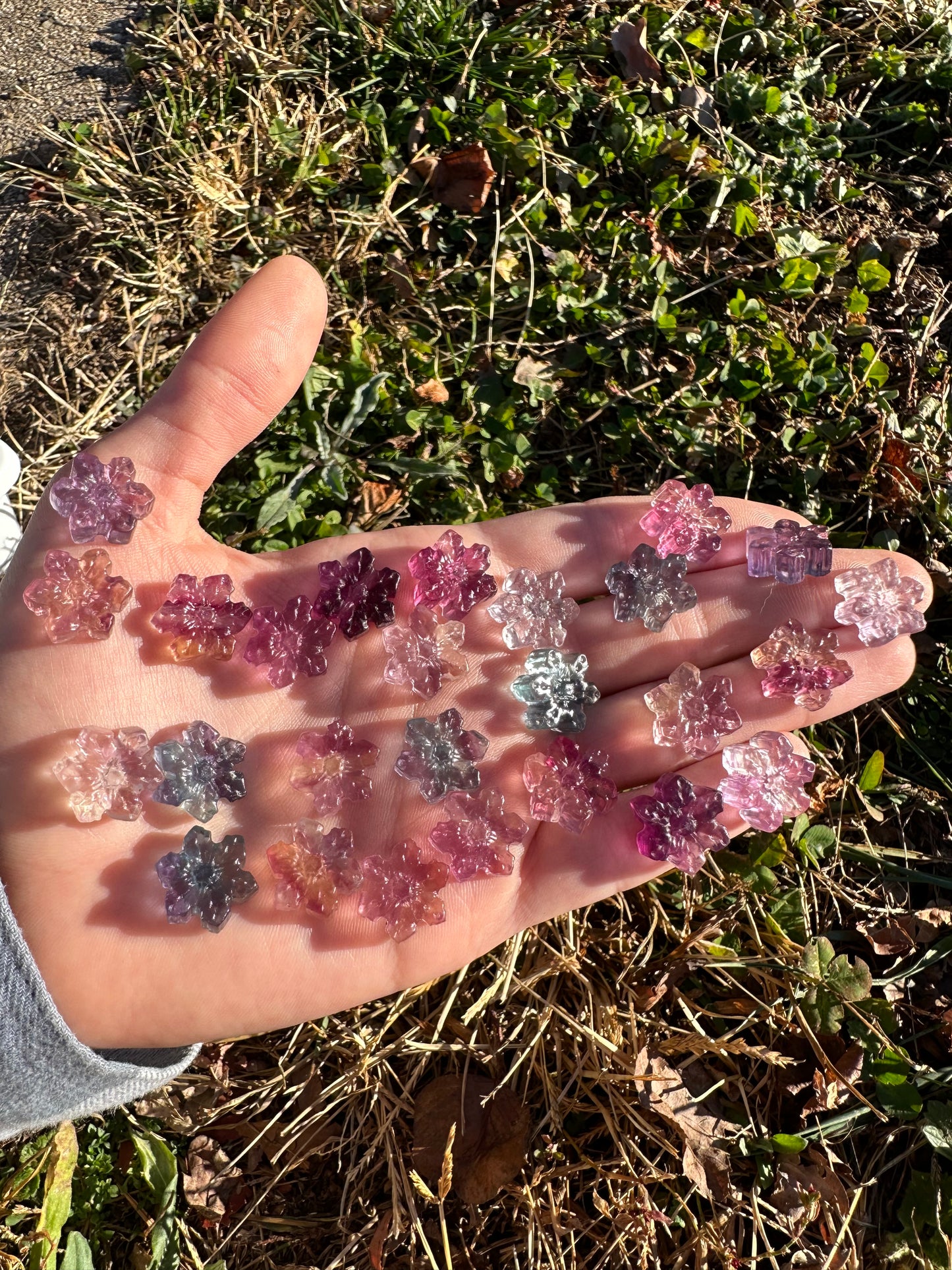 Fluorite snowflake