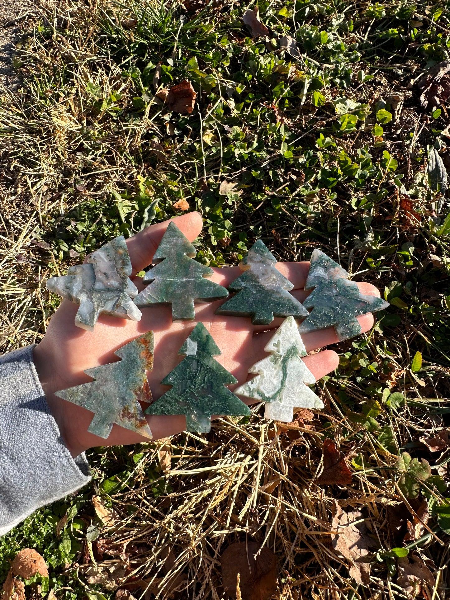 Moss Agate Christmas tree