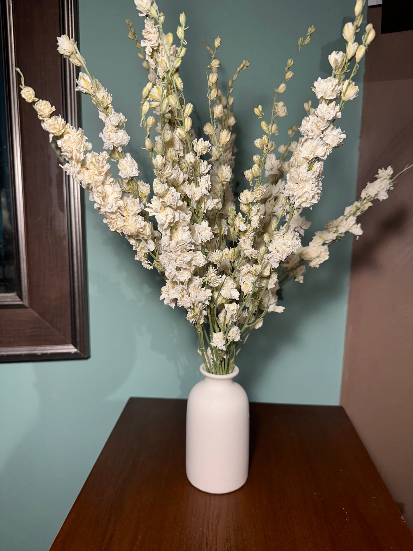 White Larkspur Dried Bouquet