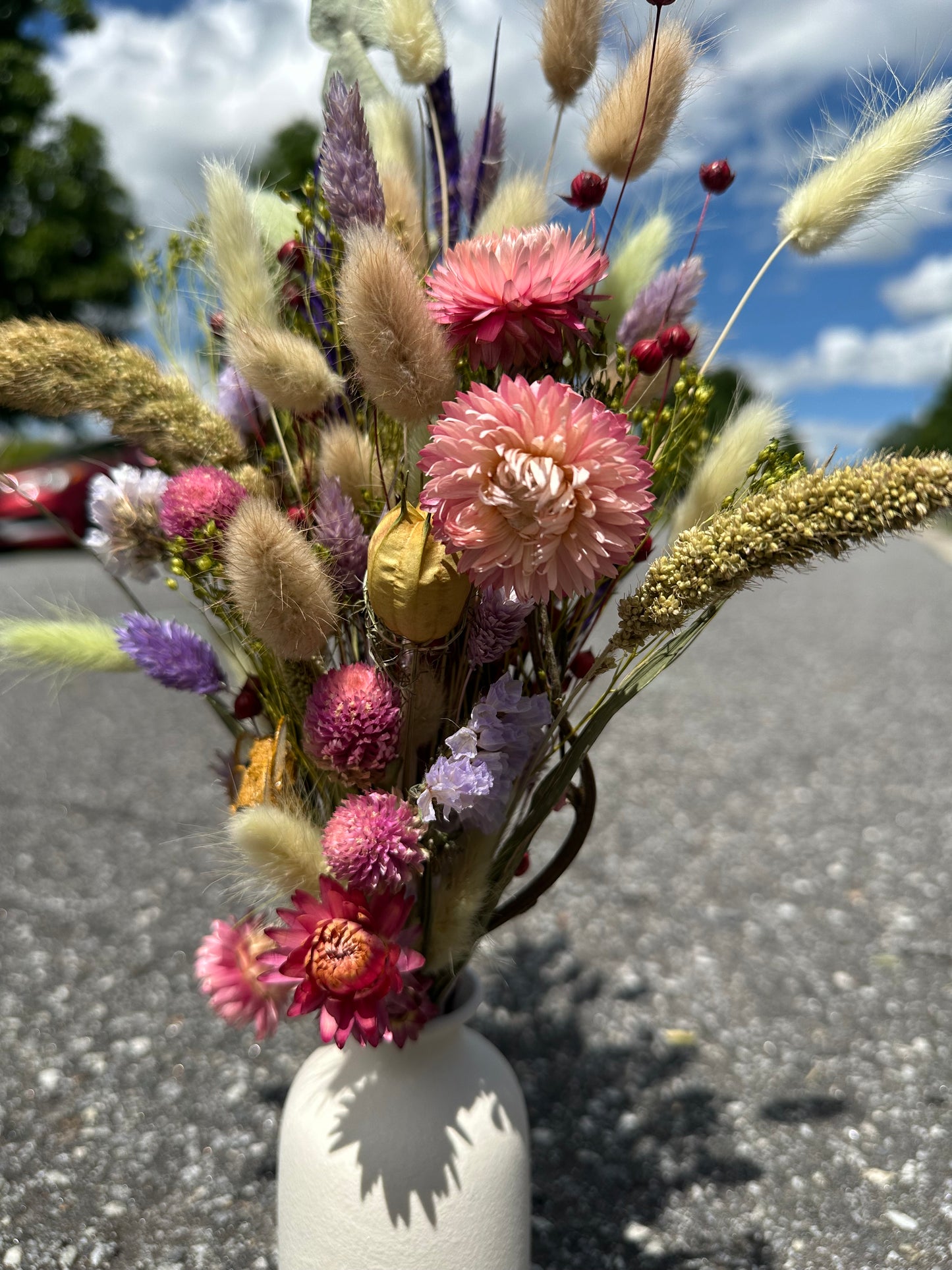 Dried Pink\Purple\Green Bouquet