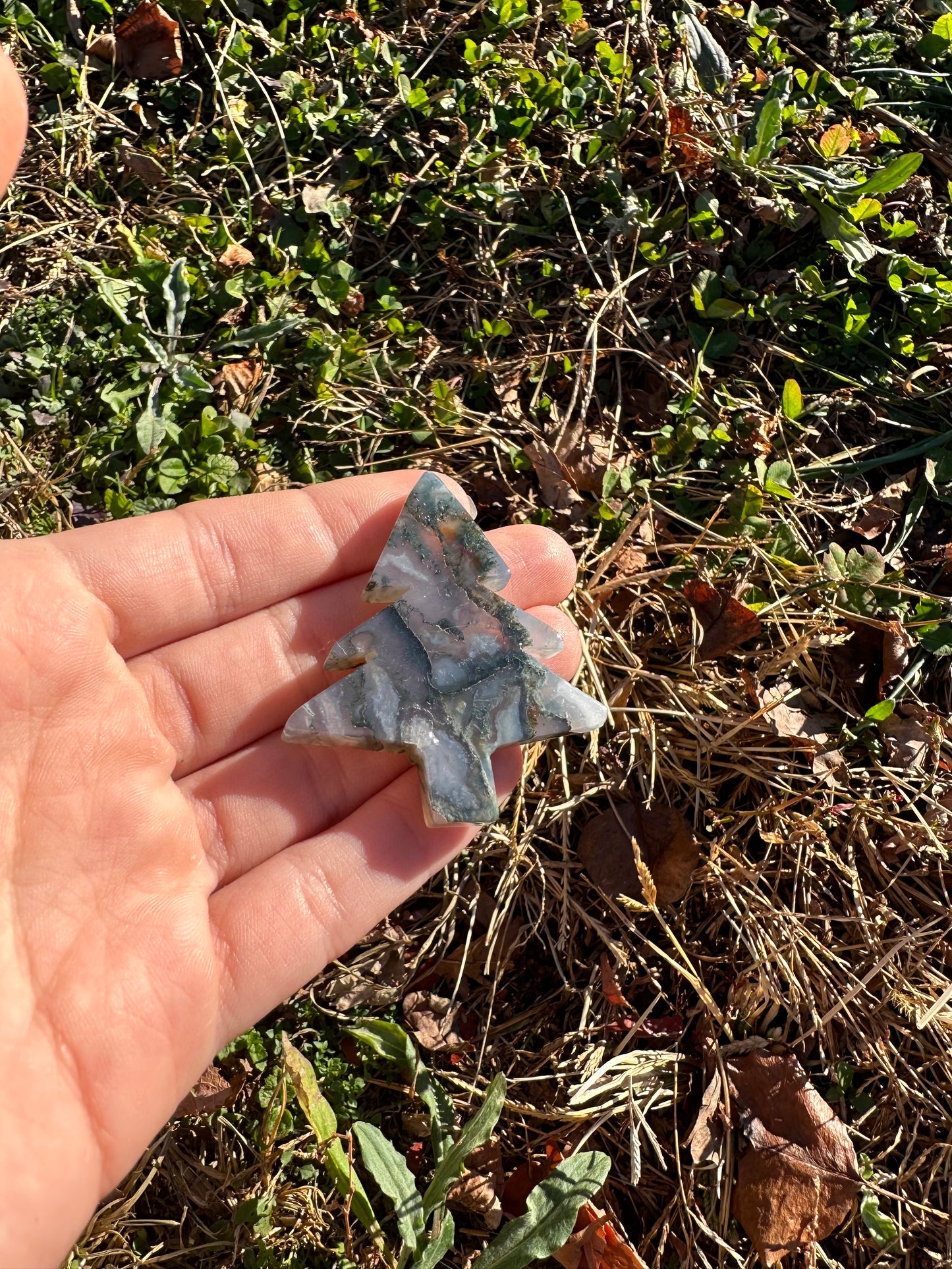 Moss Agate Christmas tree