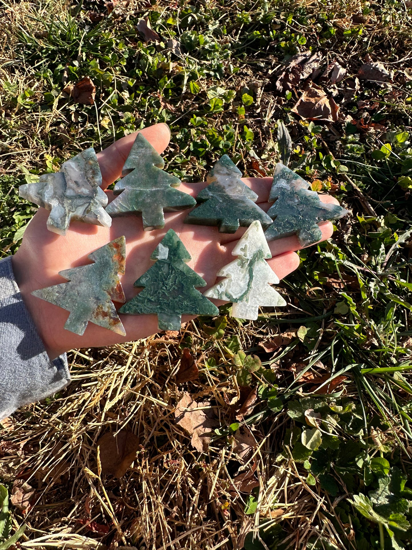 Moss Agate Christmas tree