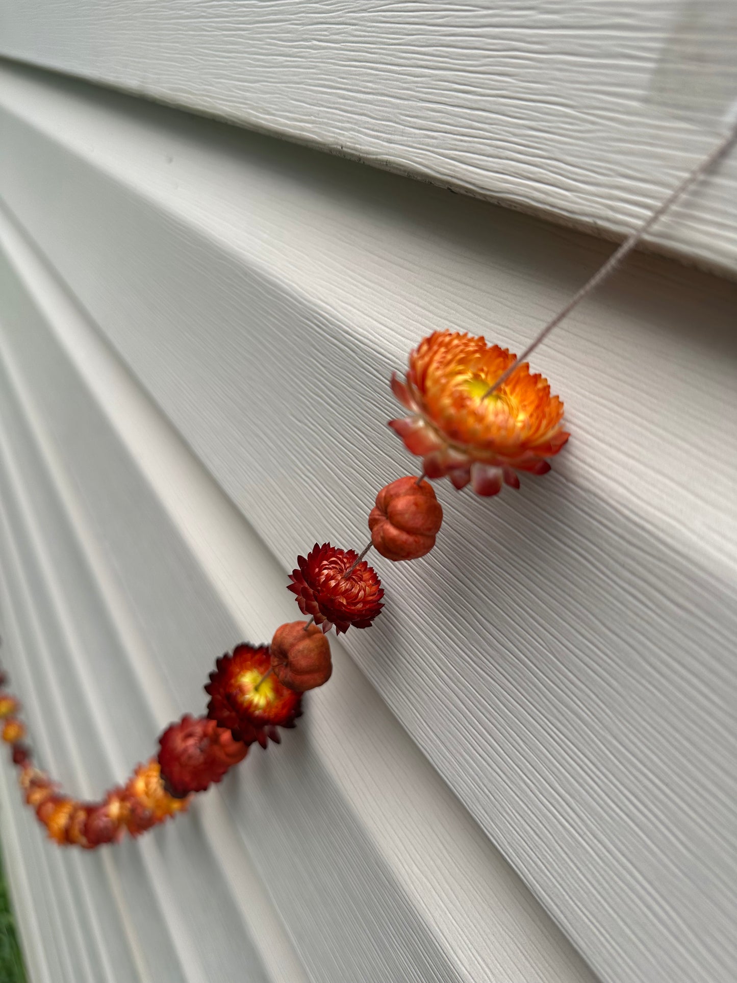 7 foot Strawflower + Putka Pod Garland