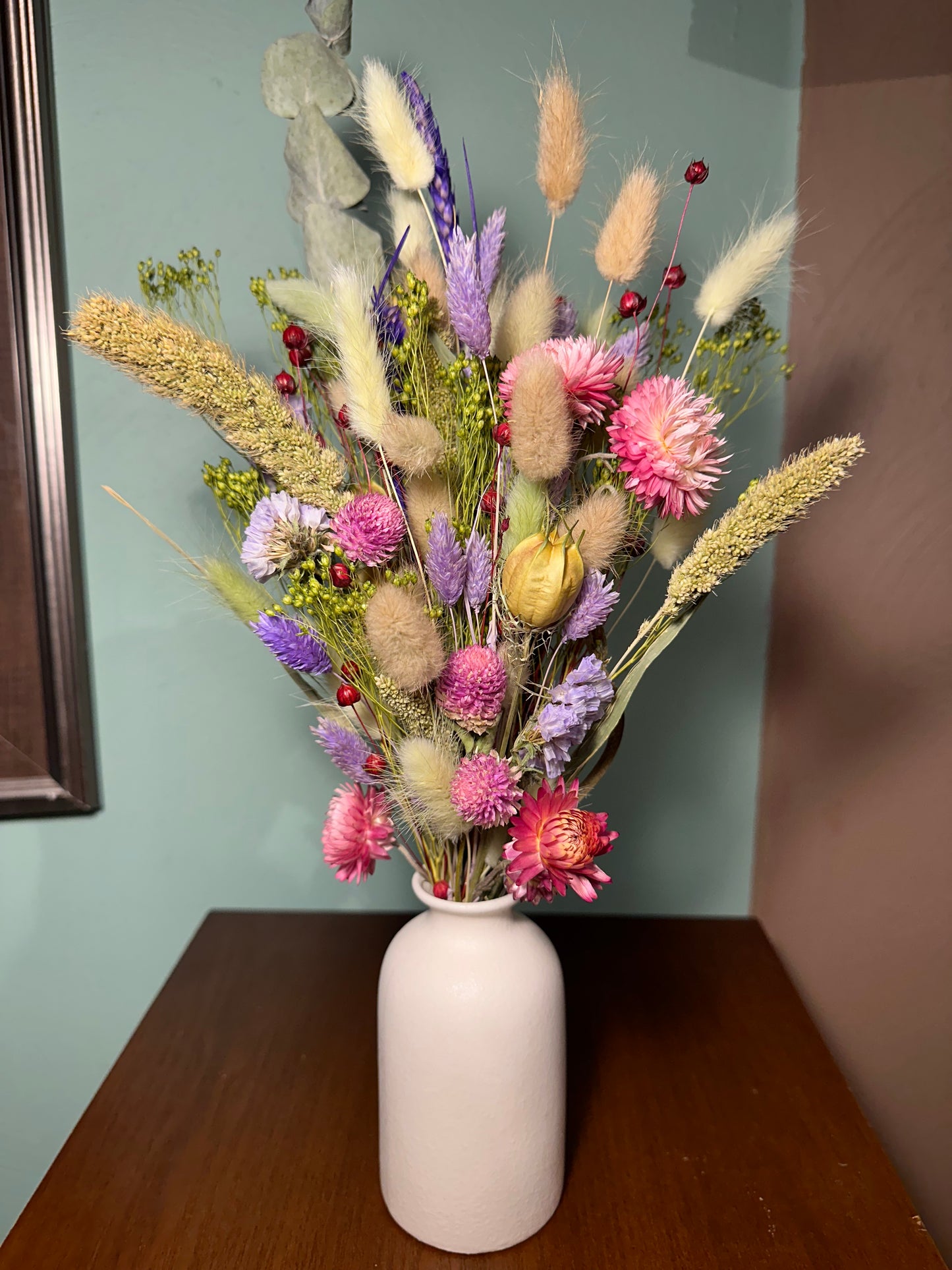 Dried Pink\Purple\Green Bouquet