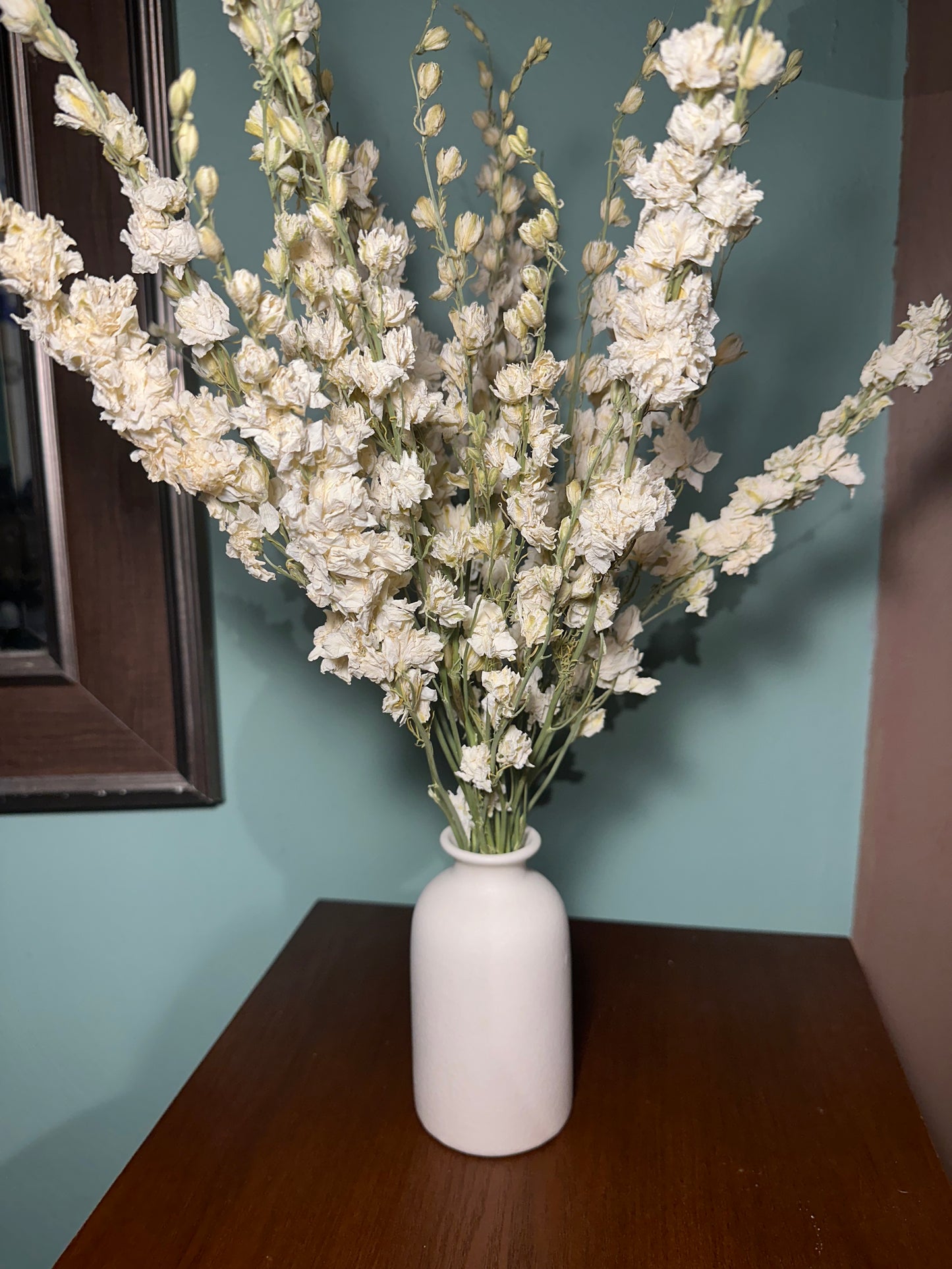 White Larkspur Dried Bouquet