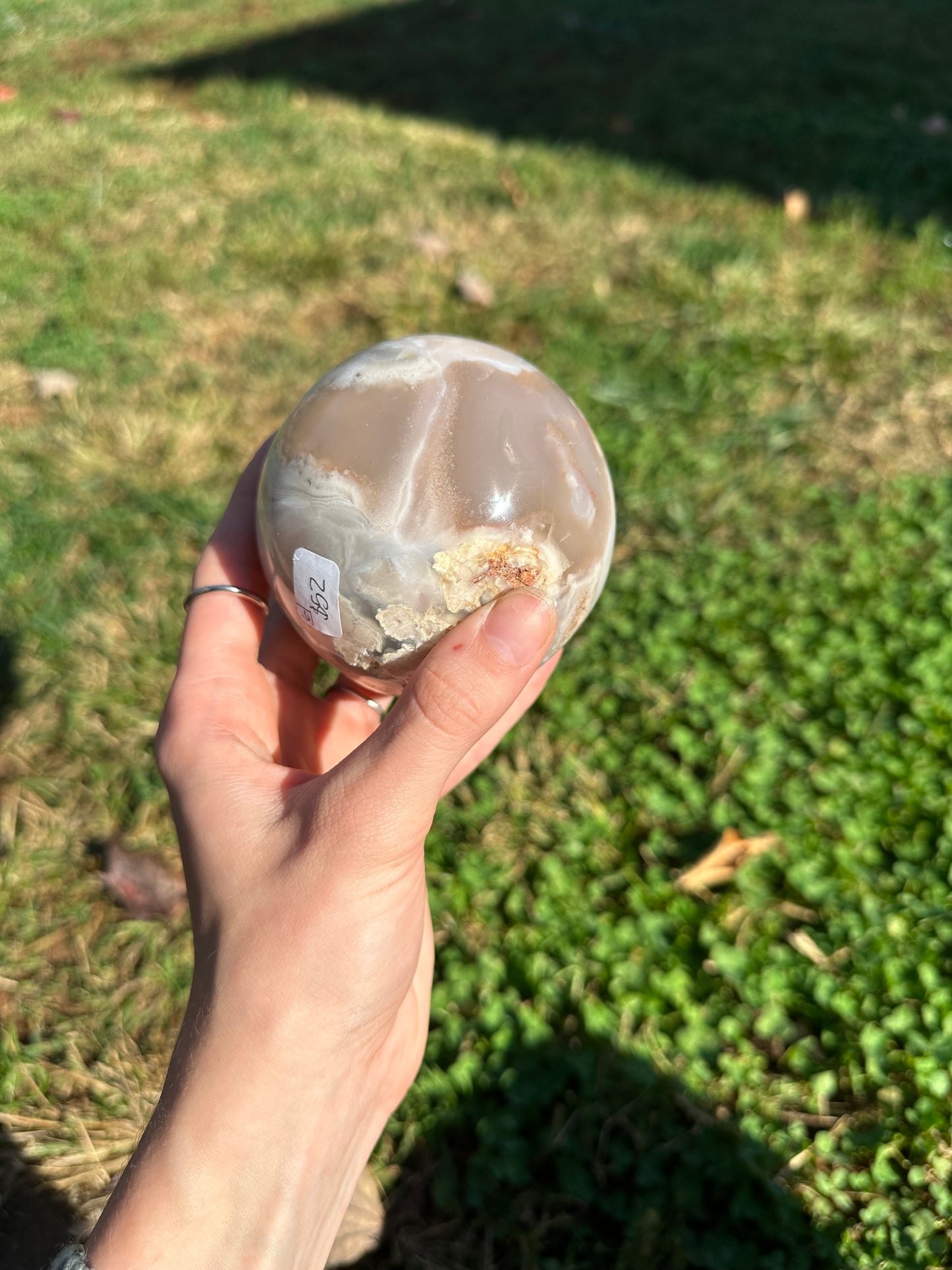 Flower Agate sphere #6