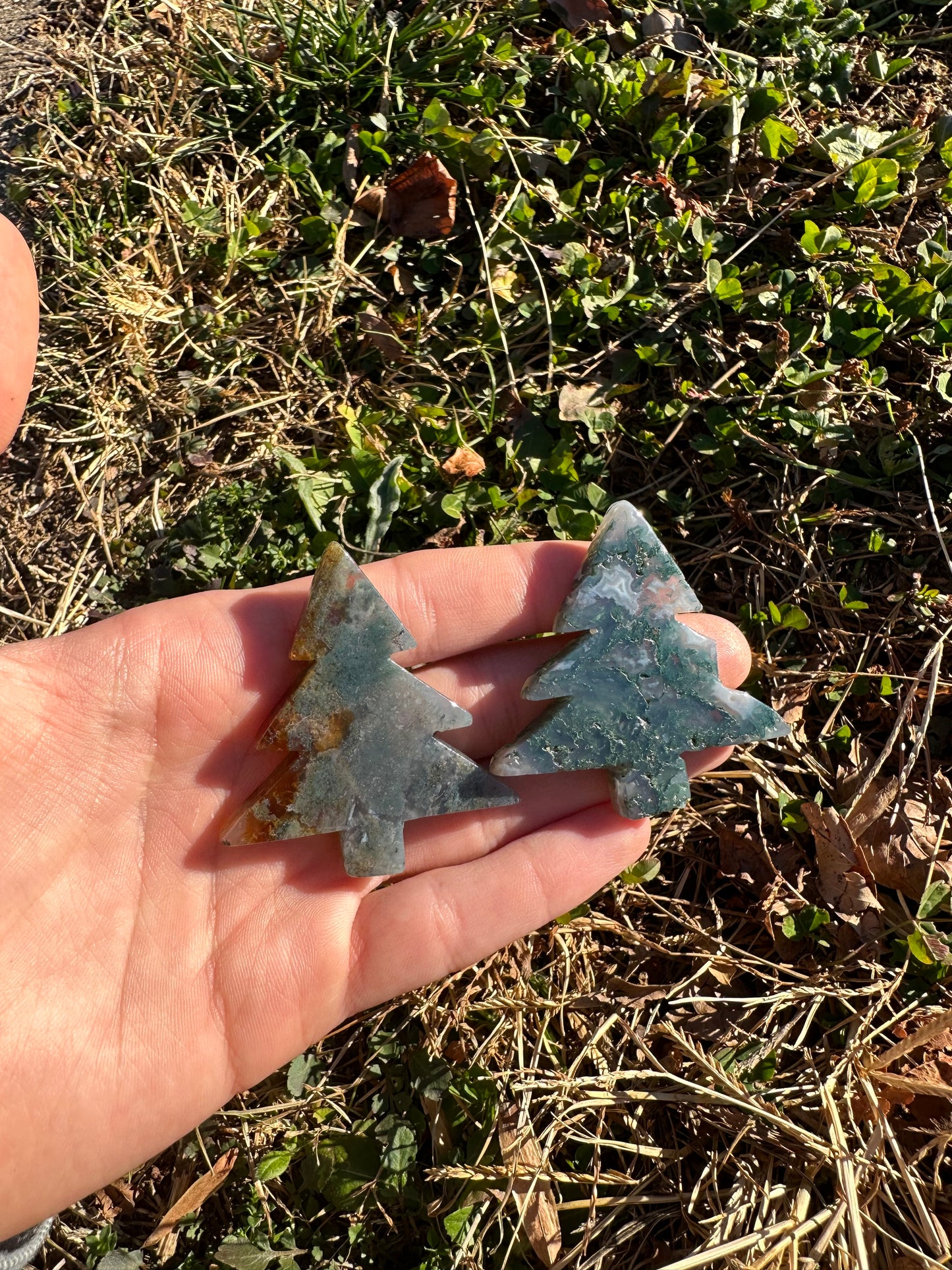 Moss Agate Christmas tree