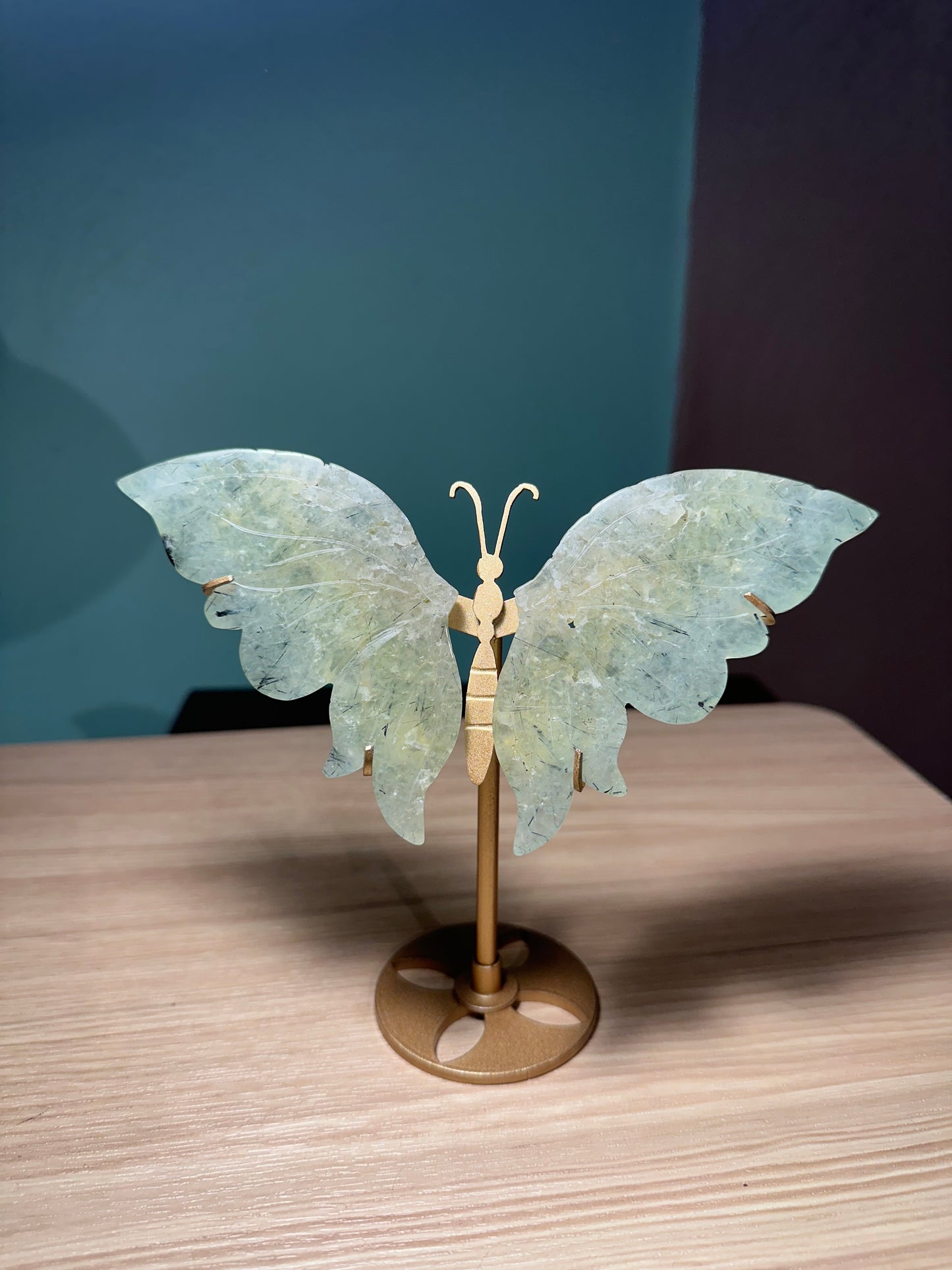 Prehnite Butterfly with stand