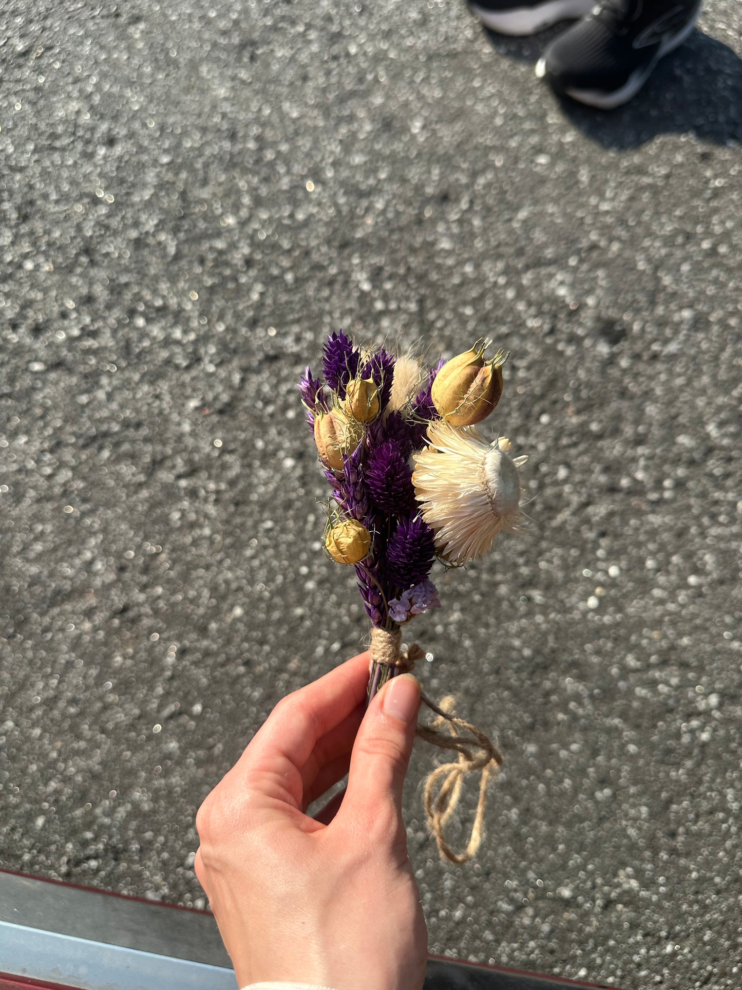 Purple Rain dried car bouquet