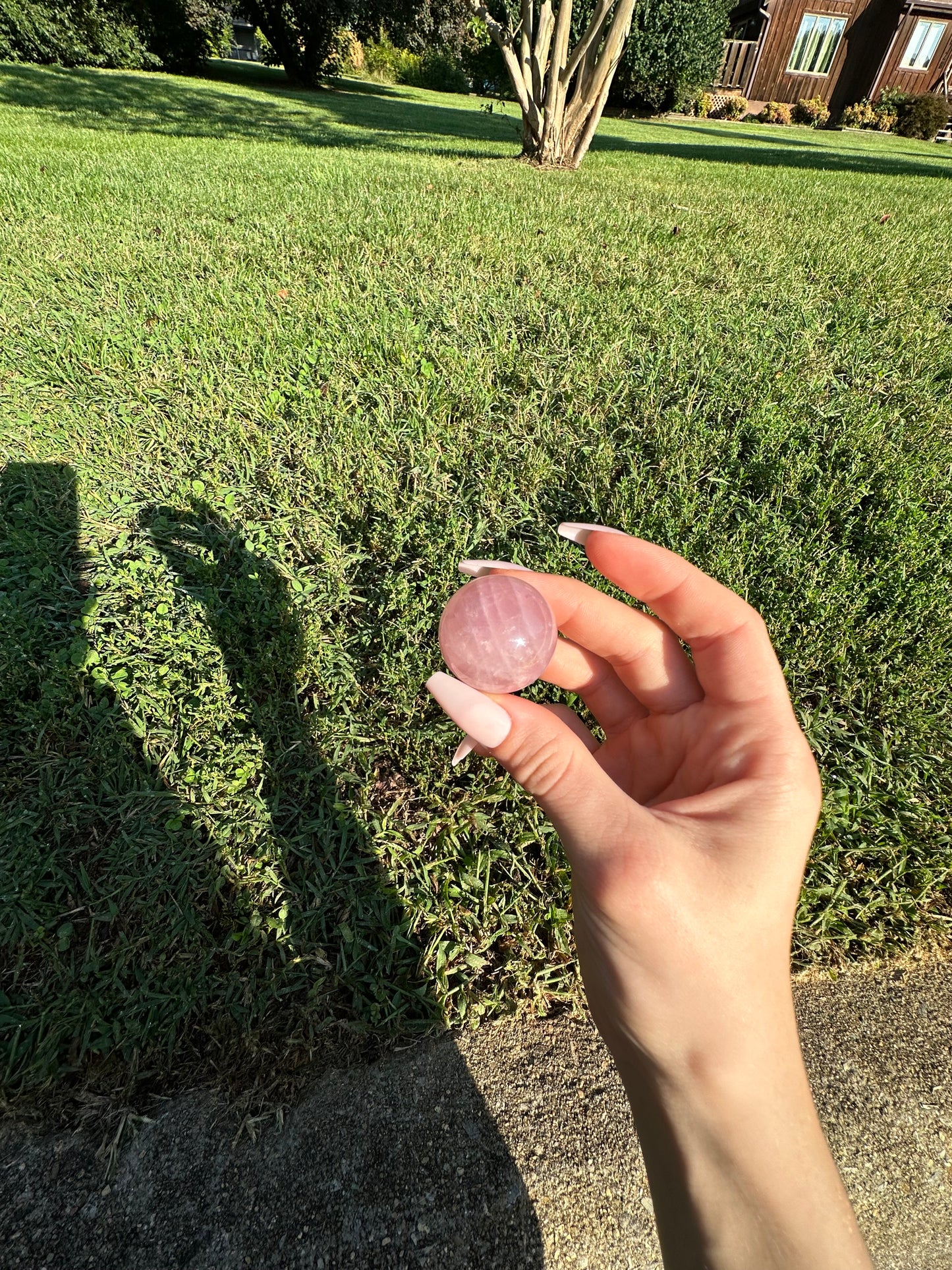 Rose quartz sphere