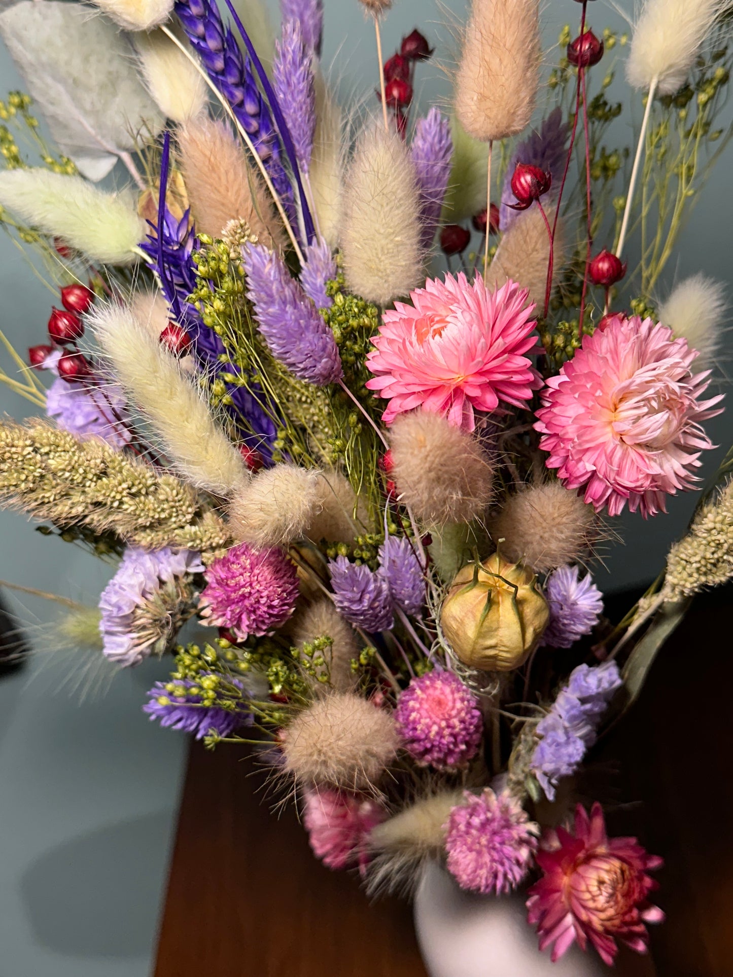 Dried Pink\Purple\Green Bouquet