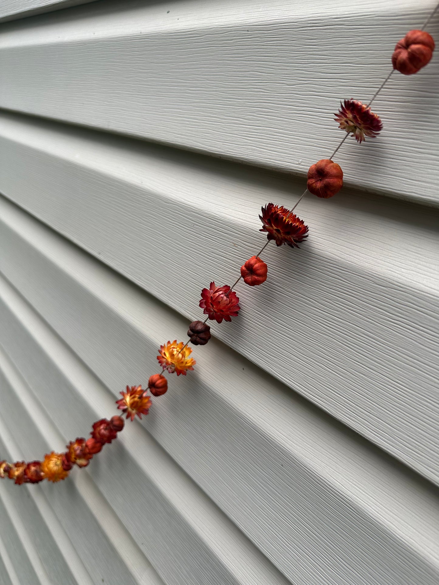 7 foot Strawflower + Putka Pod Garland