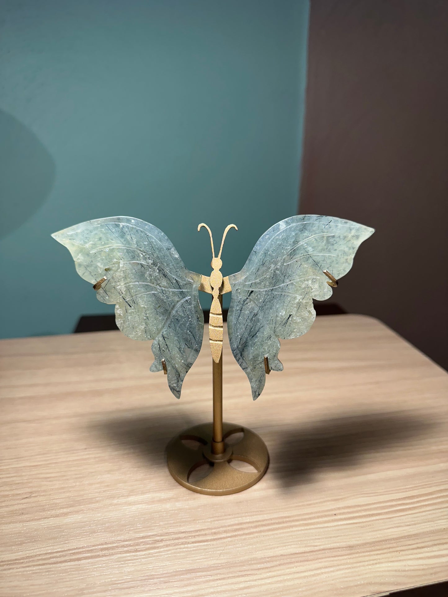 Prehnite Butterfly with stand