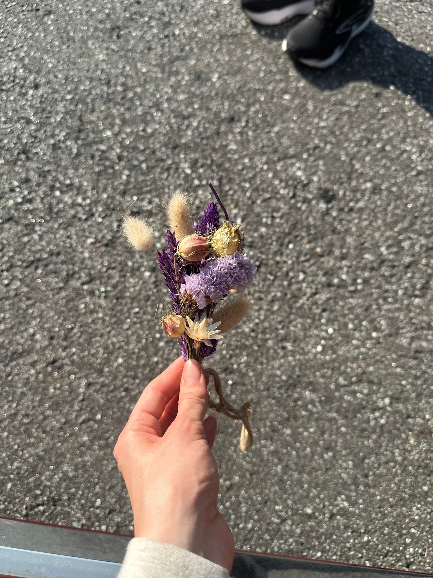 Purple Rain dried car bouquet