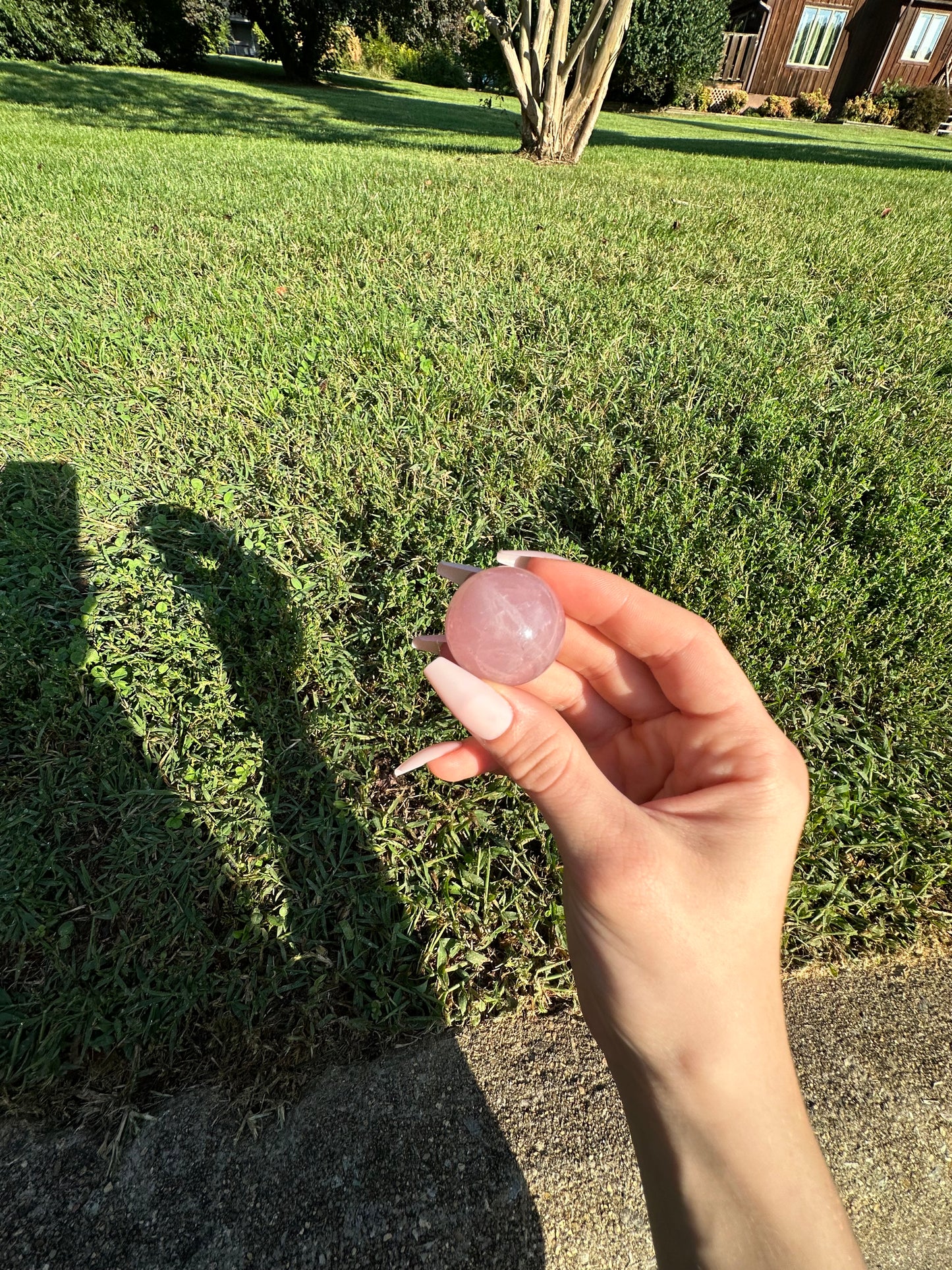 Rose quartz sphere