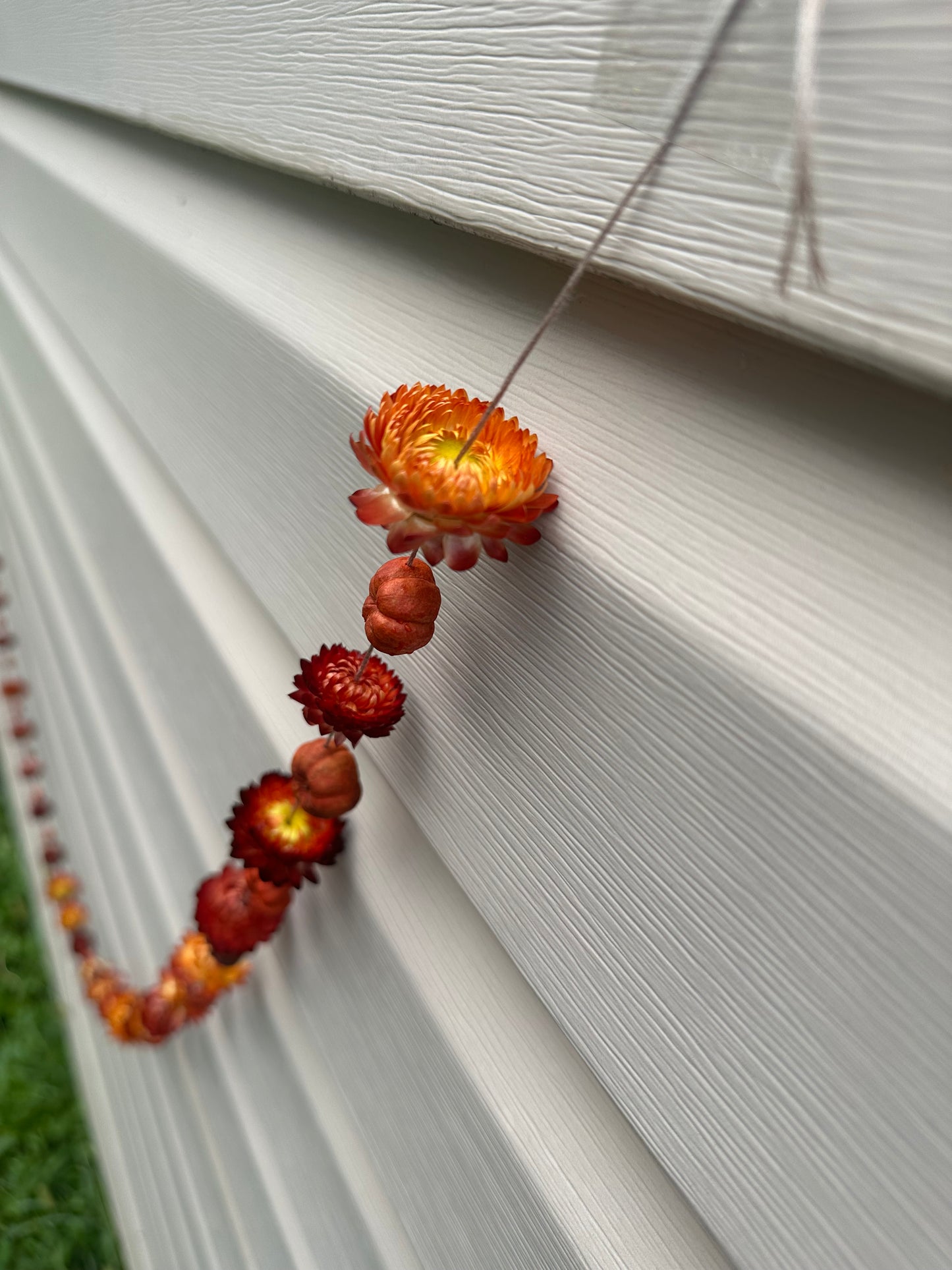 7 foot Strawflower + Putka Pod Garland