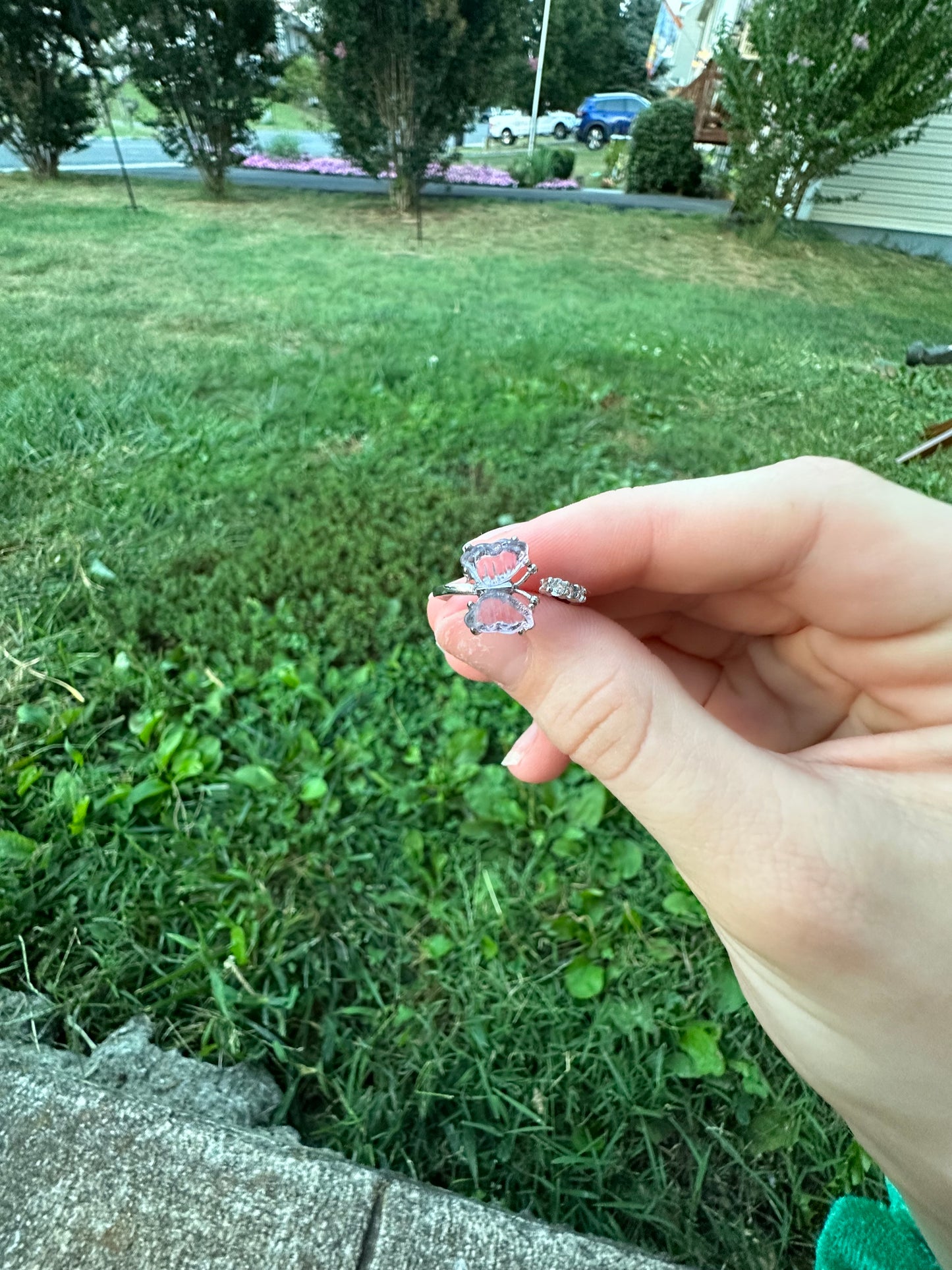 Fluorite Butterfly ring