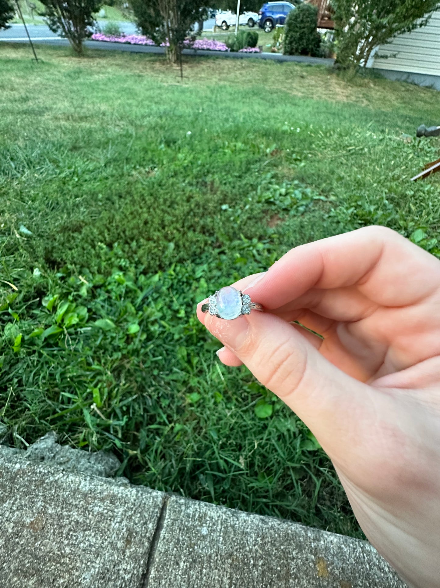 Sri Lanka Rainbow Moonstone ring