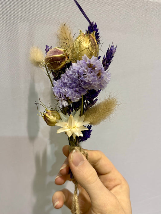 Purple Rain dried car bouquet