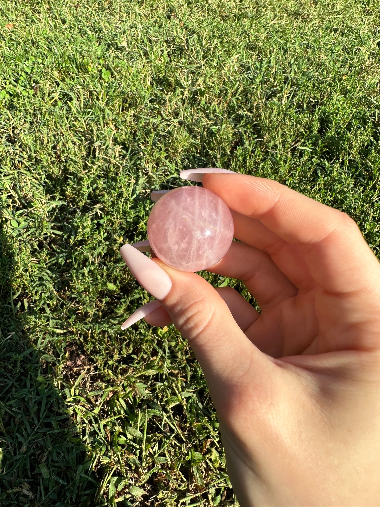 Rose quartz sphere