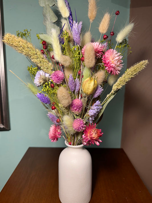 Dried Pink\Purple\Green Bouquet