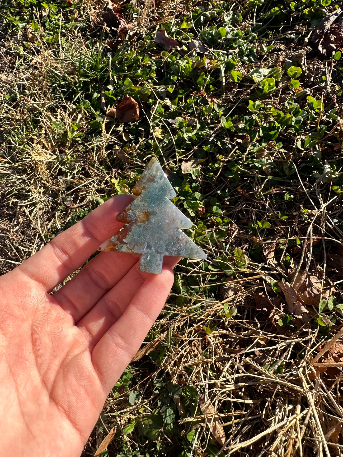 Moss Agate Christmas tree