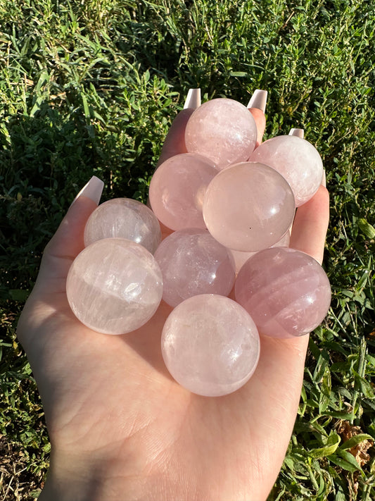 Rose quartz sphere