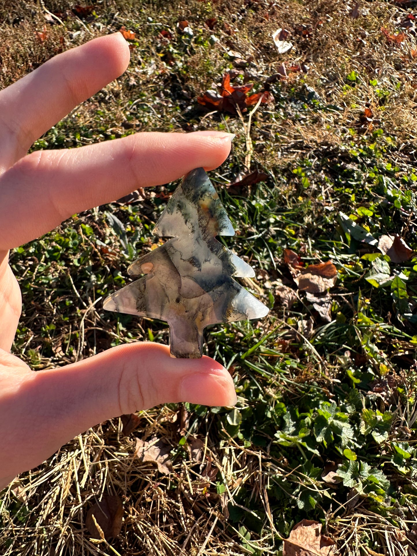 Moss Agate Christmas tree