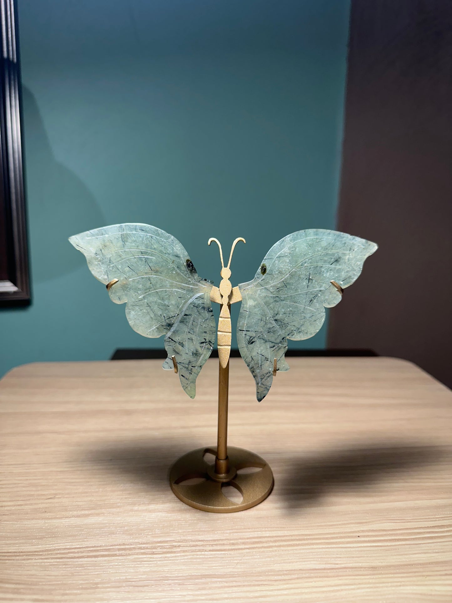 Prehnite Butterfly with stand