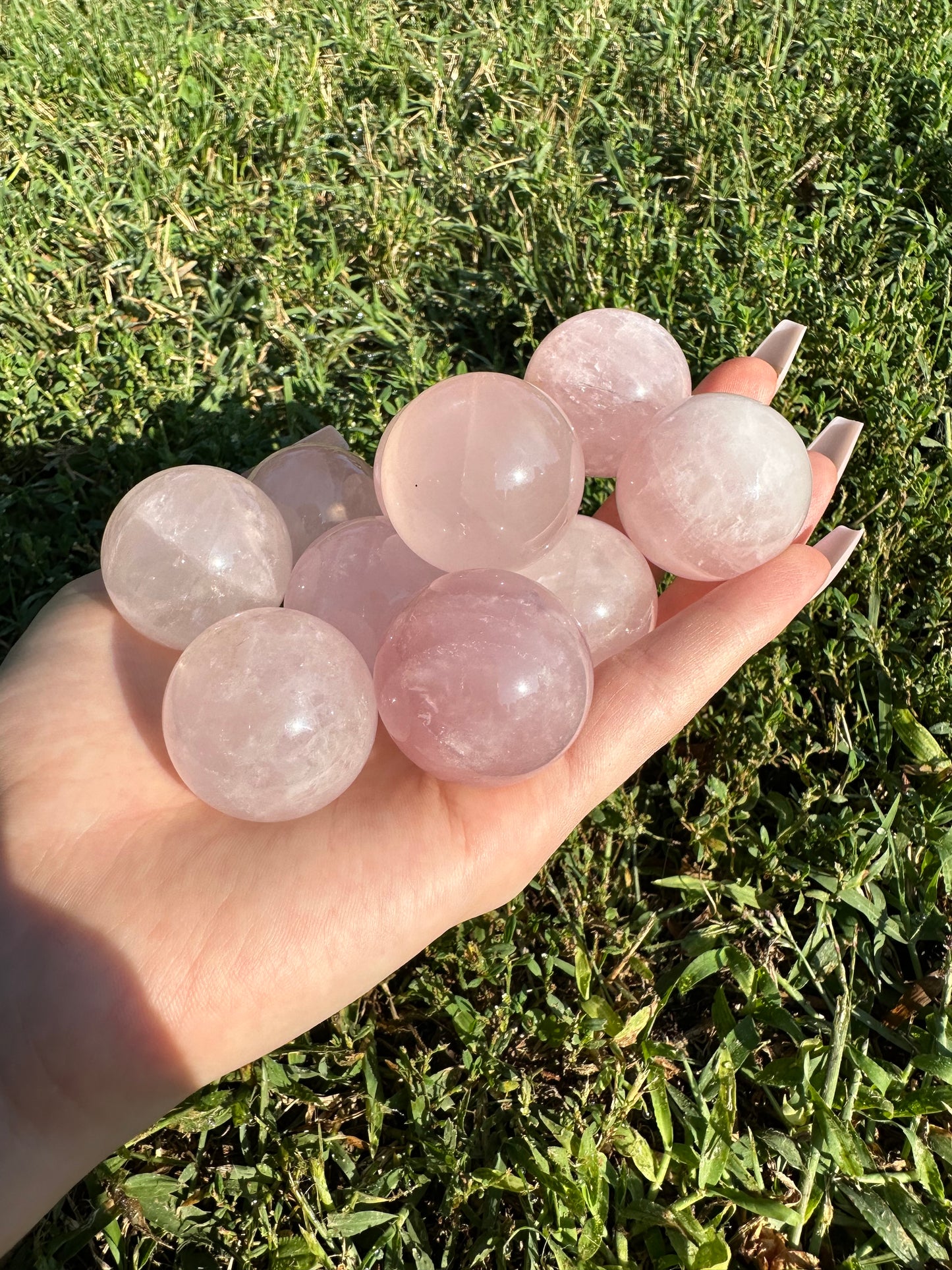 Rose quartz sphere