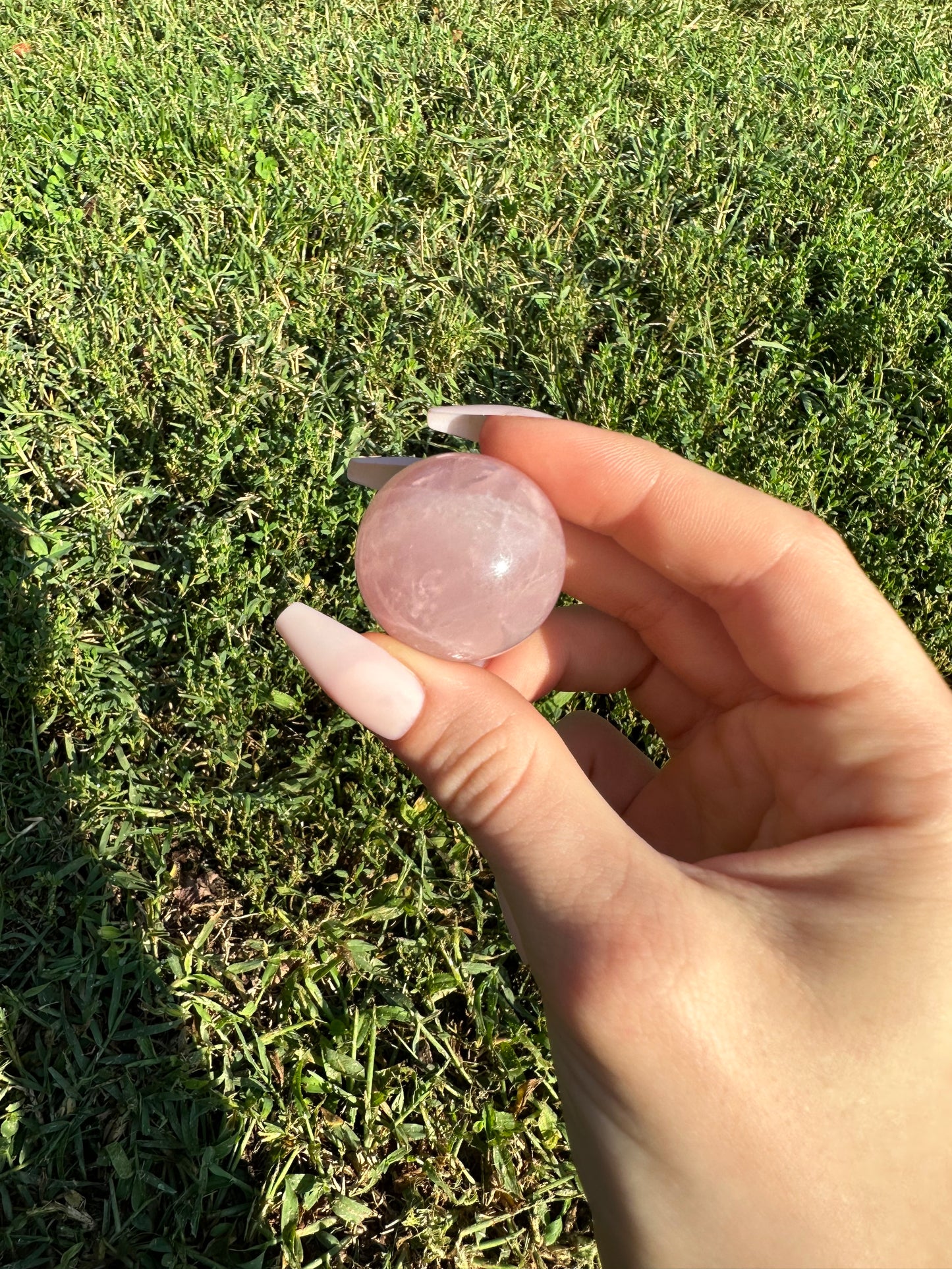 Rose quartz sphere