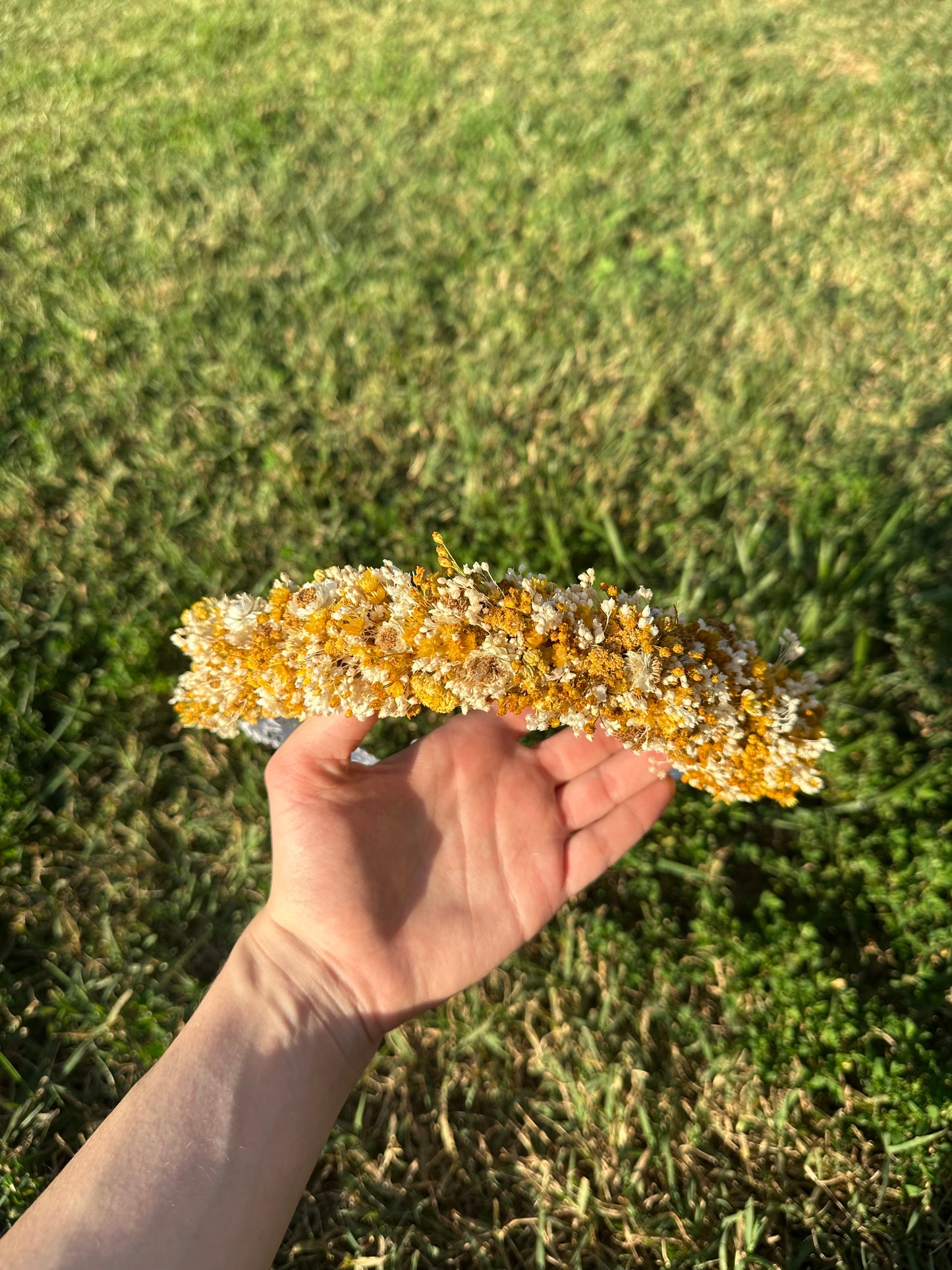 Lemon Drop Dried Flower Crown