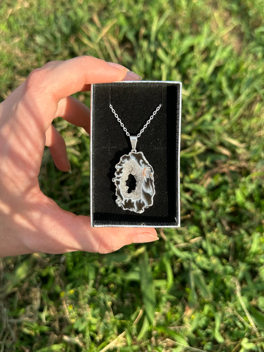 Oco Geode Slice Necklace