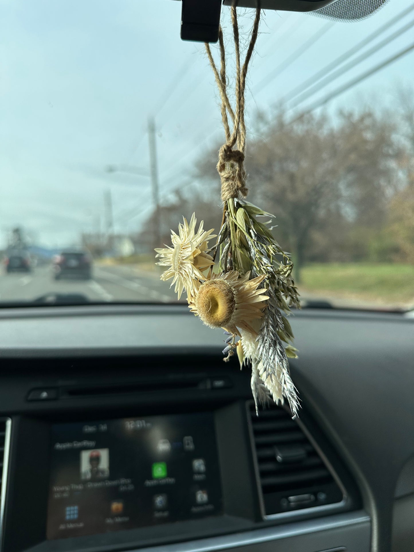 Winter Wonderland dried car bouquet